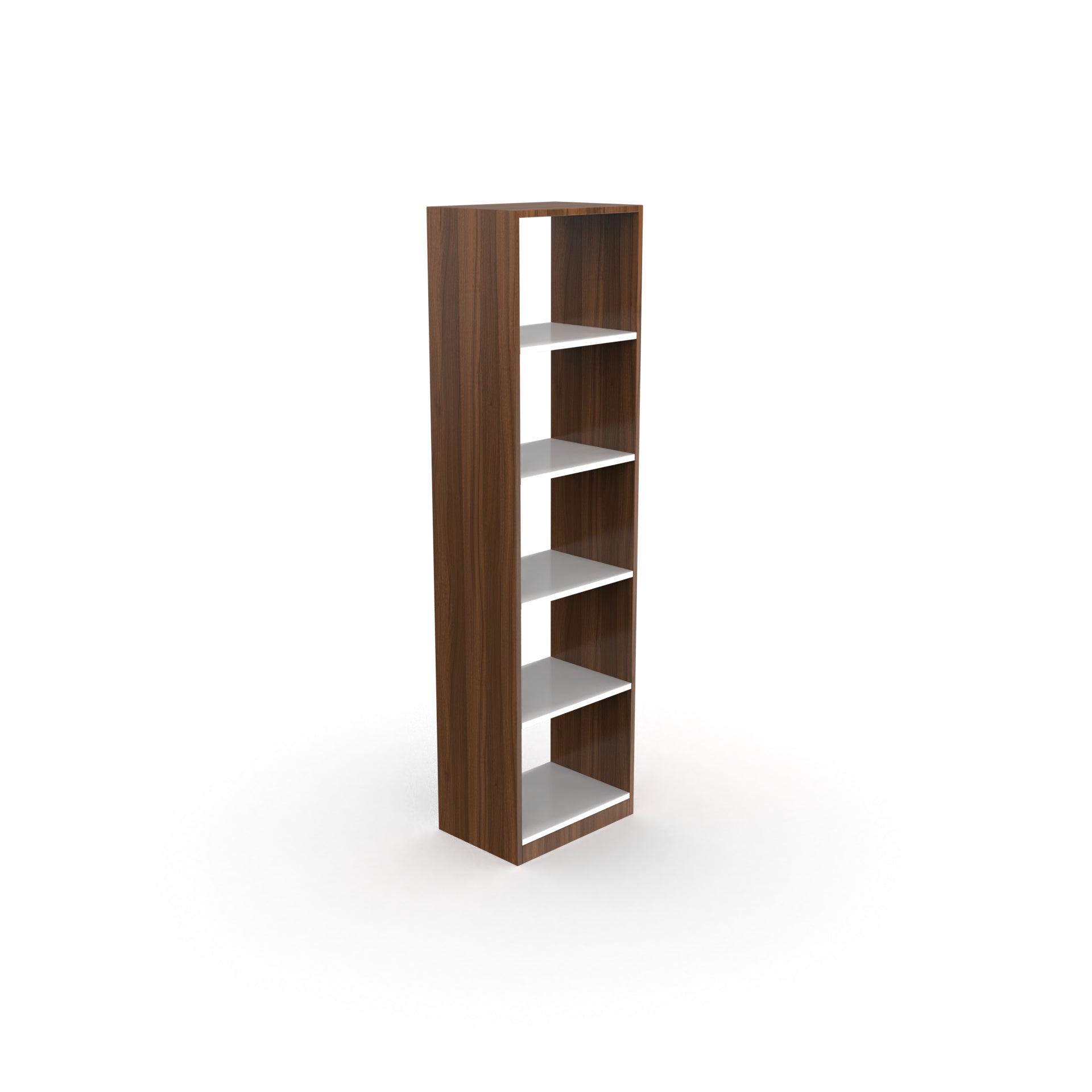 Utopia Vertical Bookshelf - Classic Walnut and Frosty white - Neehv Home