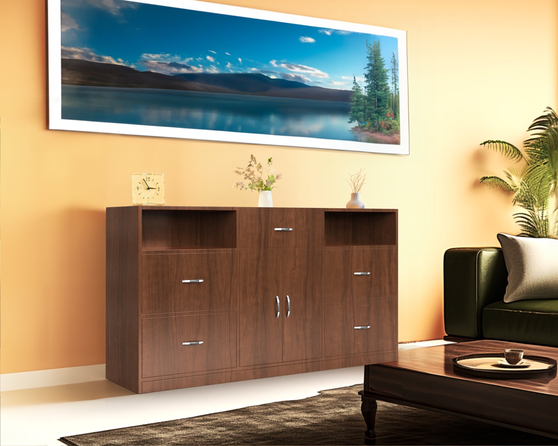 Morgan Sideboard Cabinet with Drawers - Brazilian walnut - Neehv Home