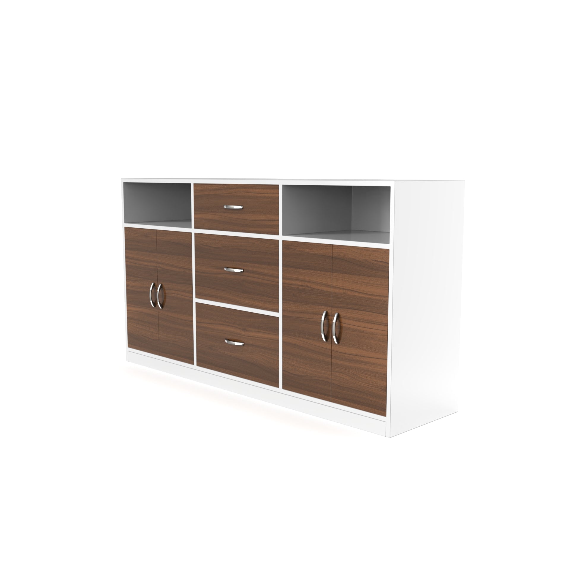 Astoria Sideboard Cabinet with Drawers - Classic Walnut and Frosty white - Neehv Home