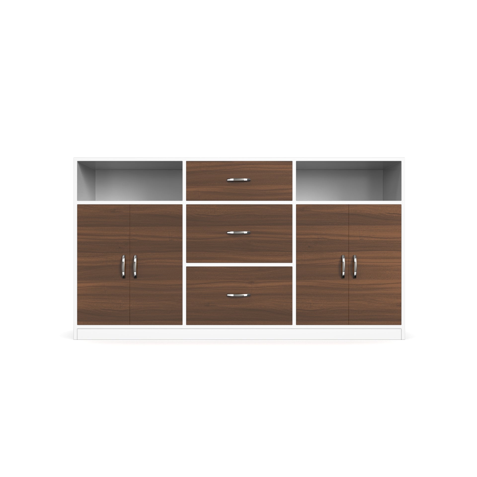 Astoria Sideboard Cabinet with Drawers - Classic Walnut and Frosty white - Neehv Home