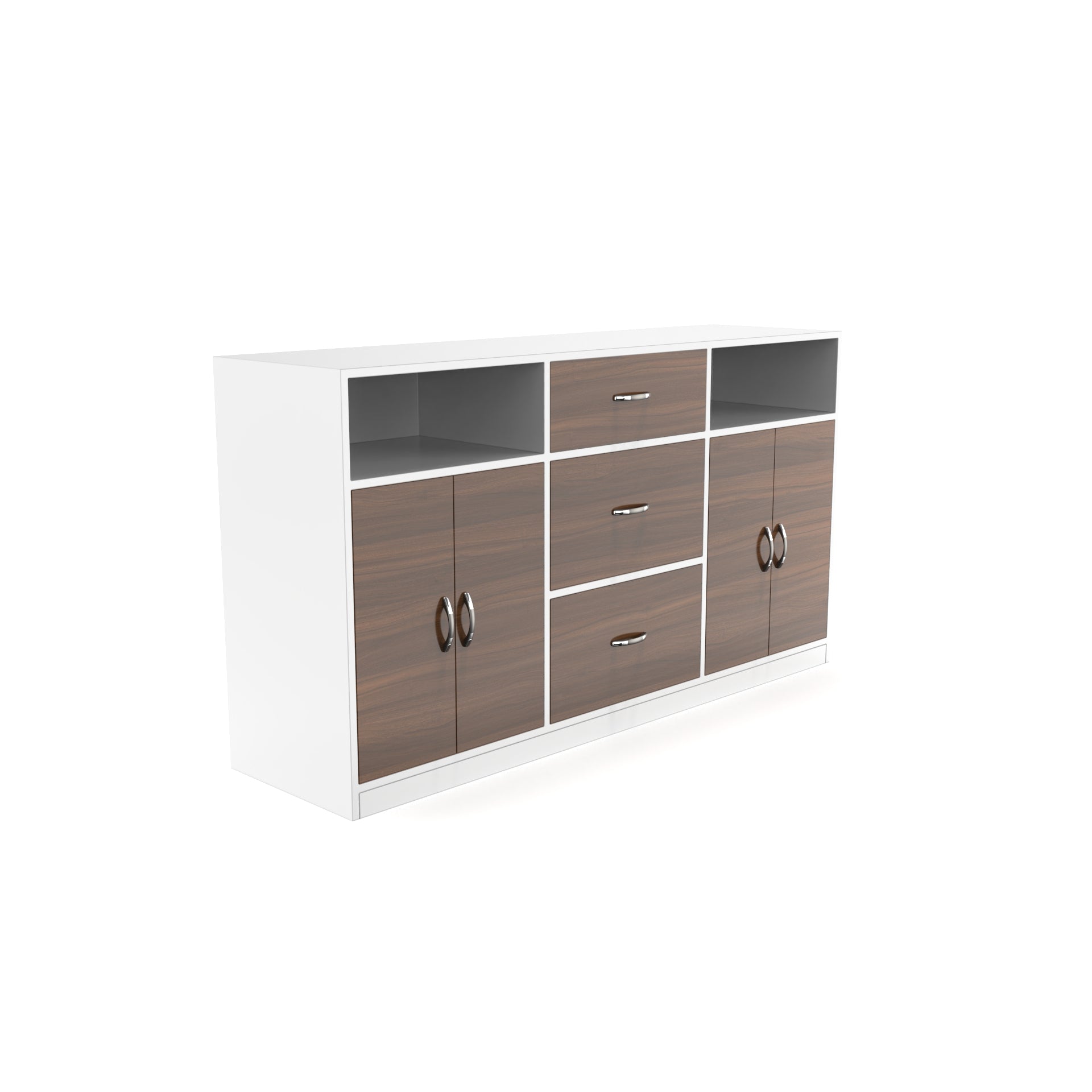 Astoria Sideboard Cabinet with Drawers - Classic Walnut and Frosty white - Neehv Home