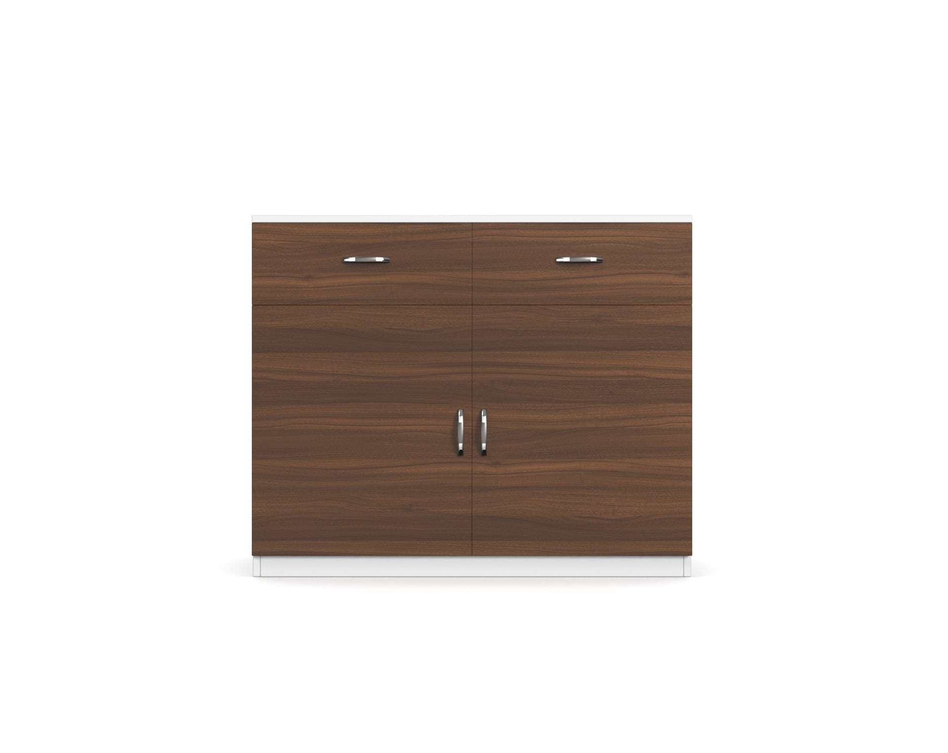 Luna Storage Cabinet - Classic Walnut and Frosty white - Neehv Home