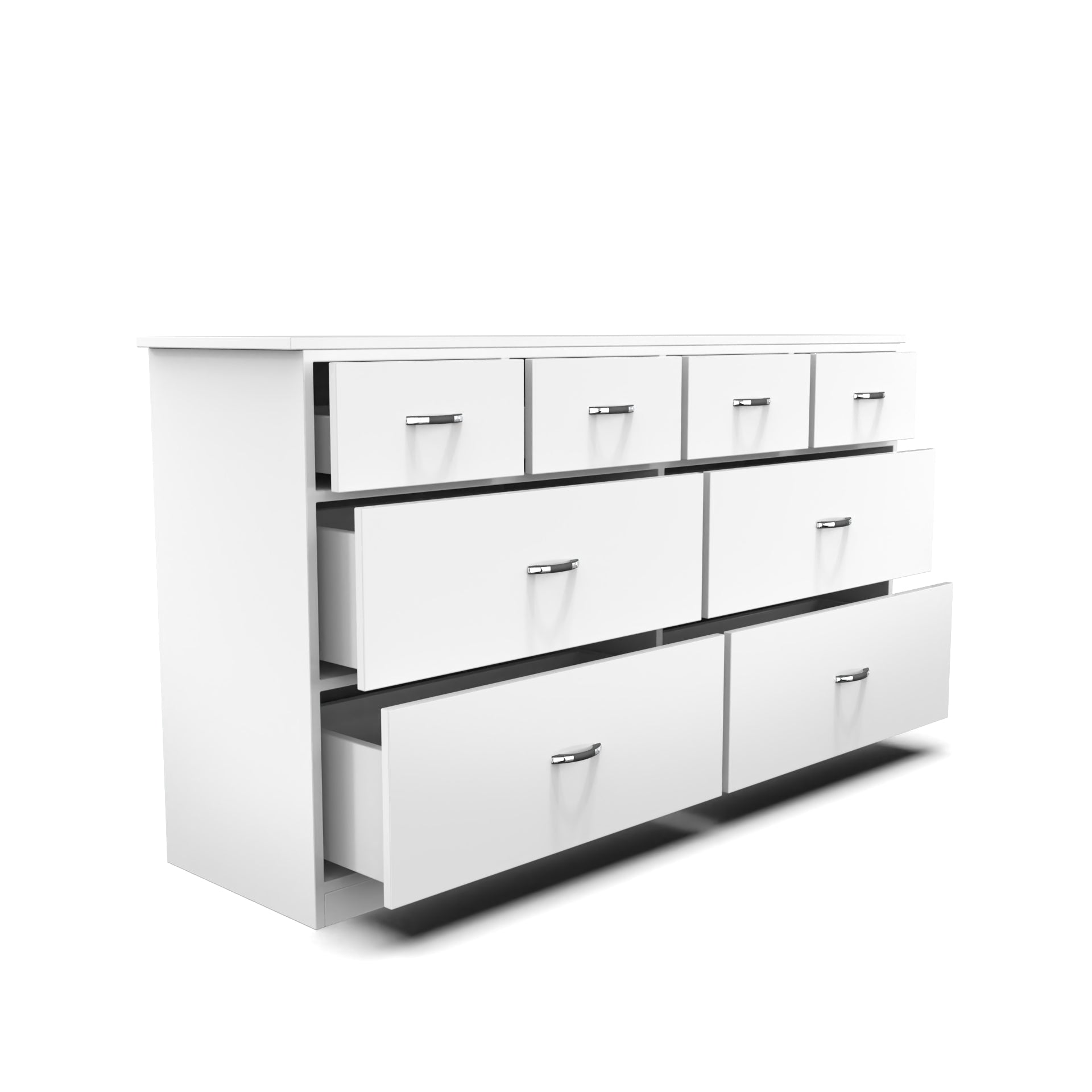 Dynasty Chest with 8 Drawers - (Frosty white) - Neehv Home