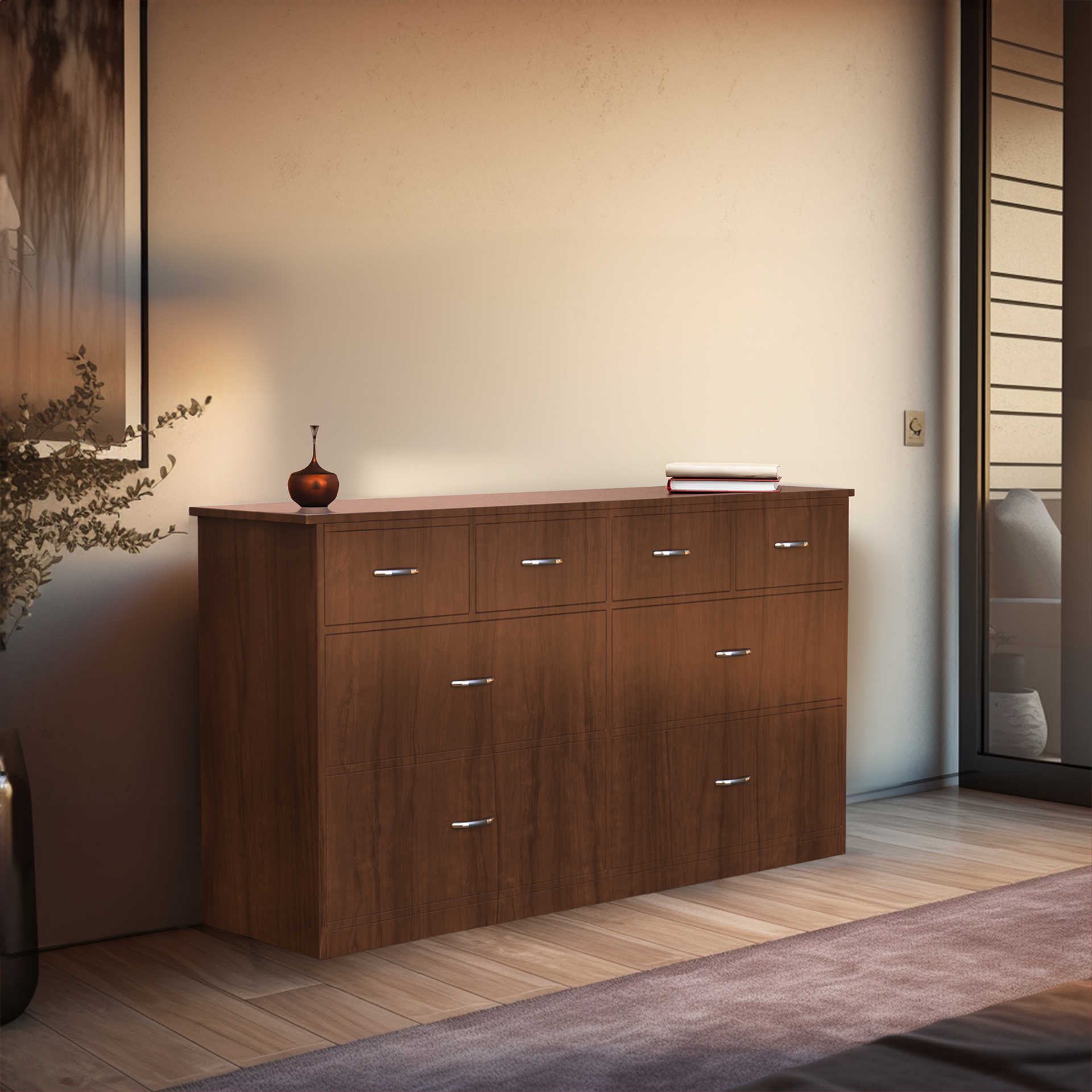 Dynasty Chest with 8 Drawers - (Brazilian walnut) - Neehv Home