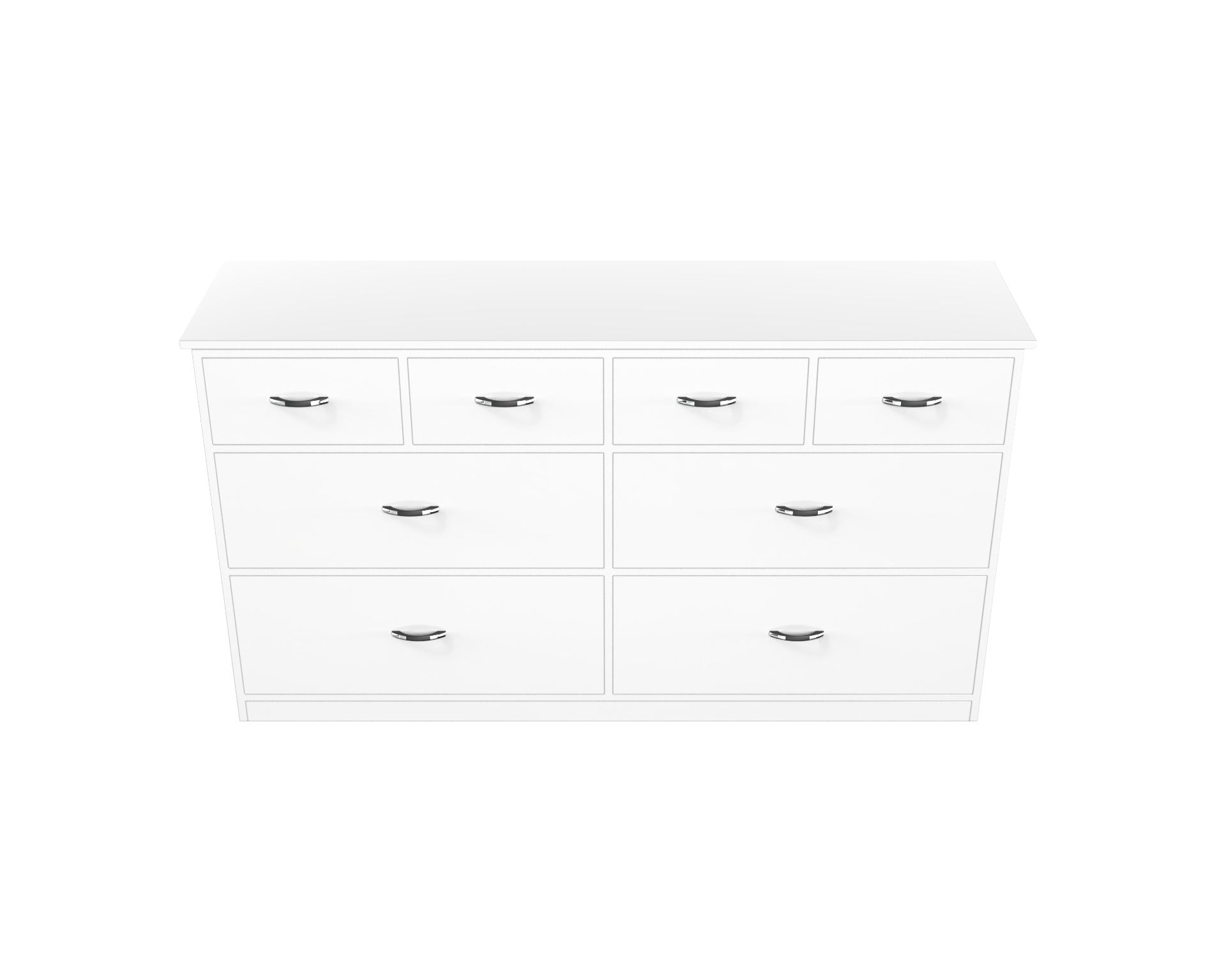 Dynasty Chest with 8 Drawers - (Frosty white) - Neehv Home