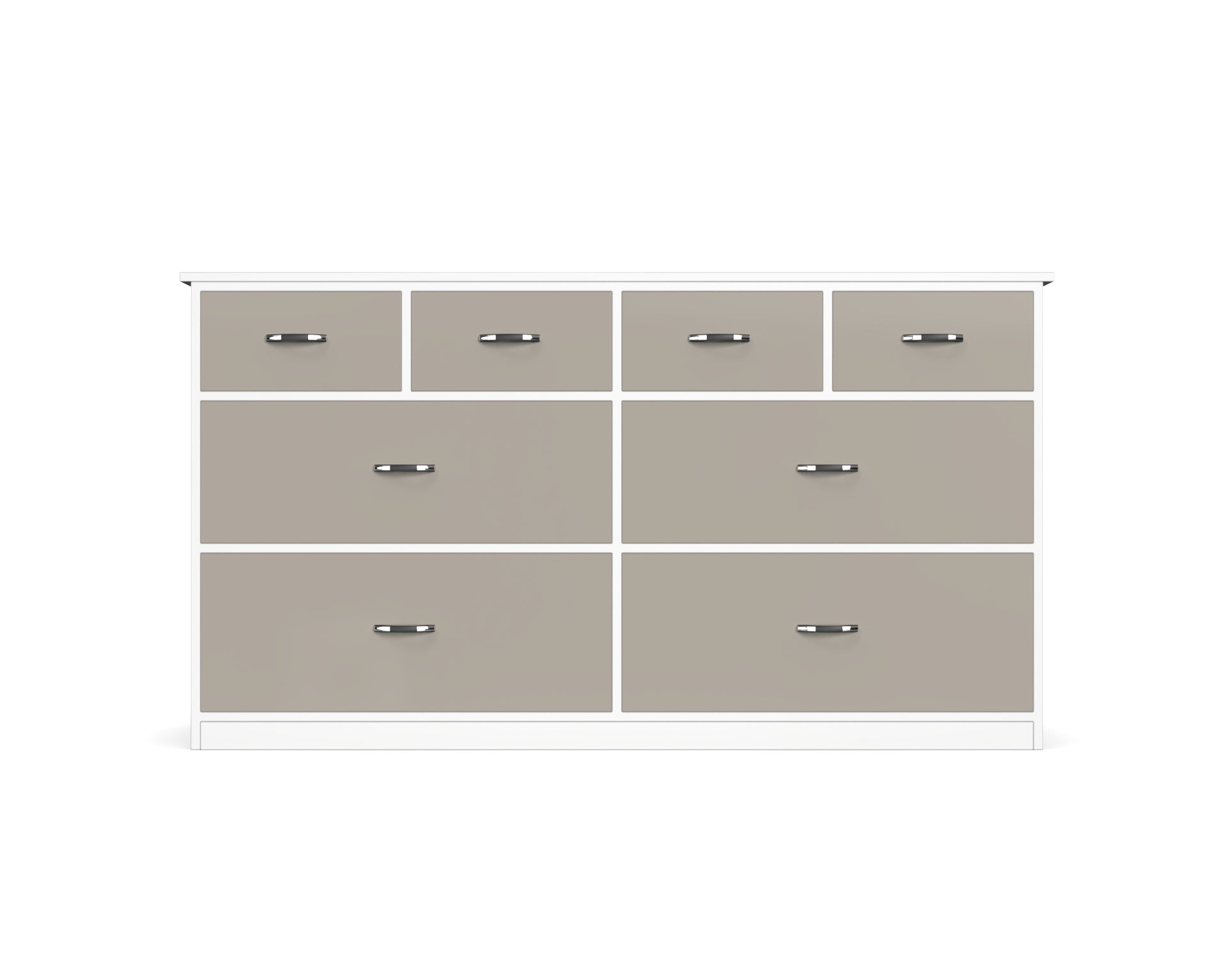 Dynasty Chest with 8 Drawers - (UV Pebble Beech and Frosty white) - Neehv Home