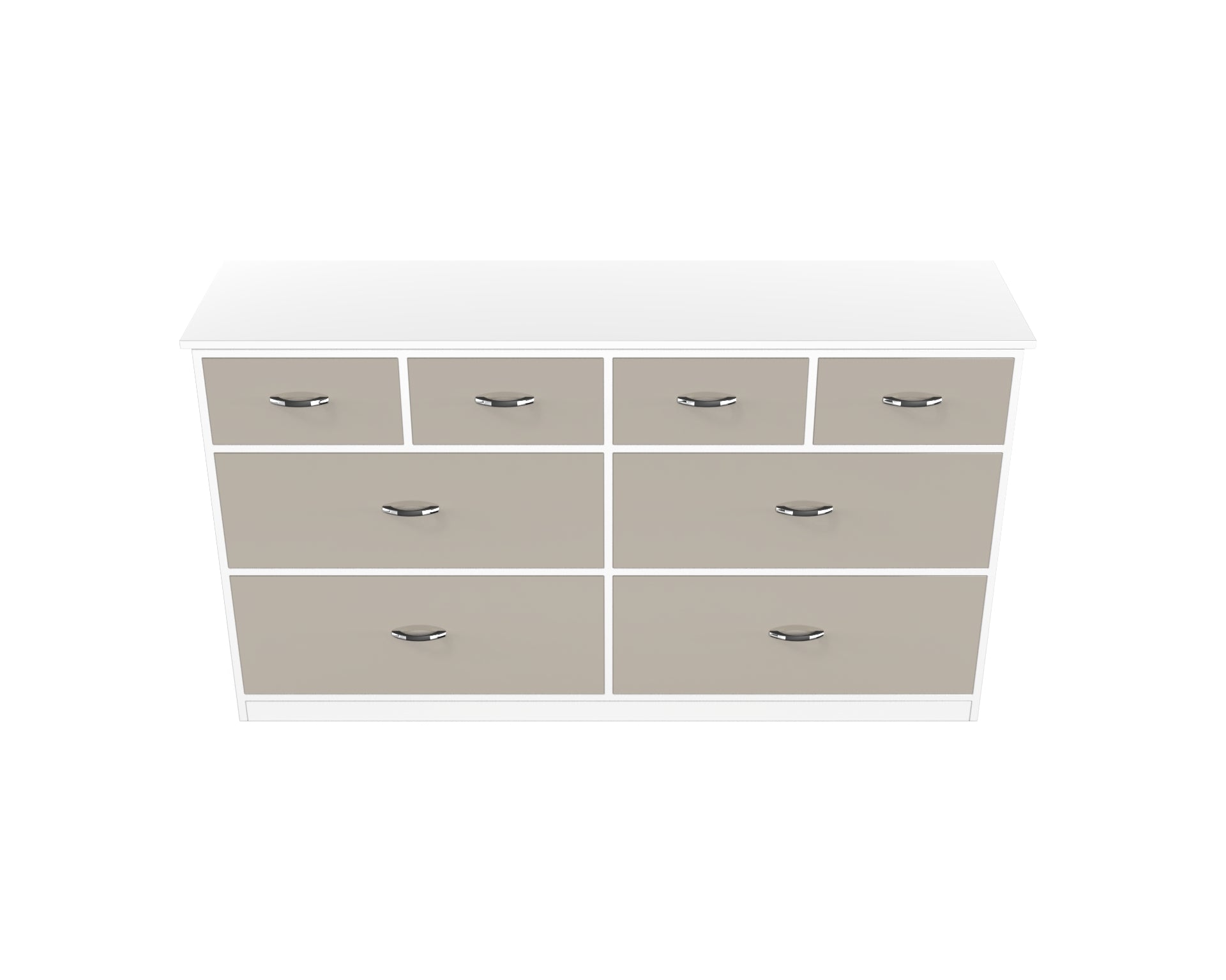 Dynasty Chest with 8 Drawers - (UV Pebble Beech and Frosty white) - Neehv Home