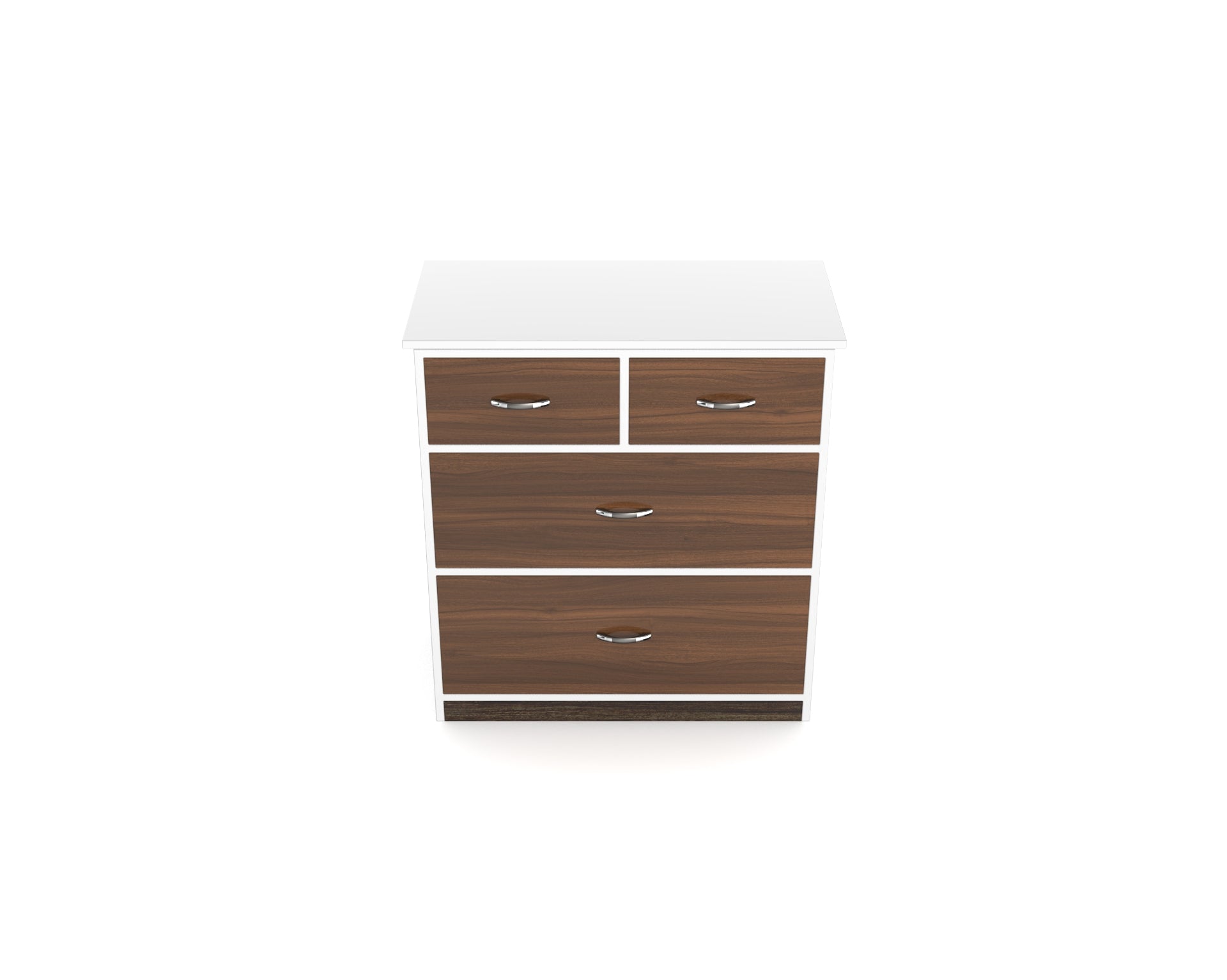 Dynasty Chest with 4 Drawers - Classic Walnut and Frosty white - Neehv Home