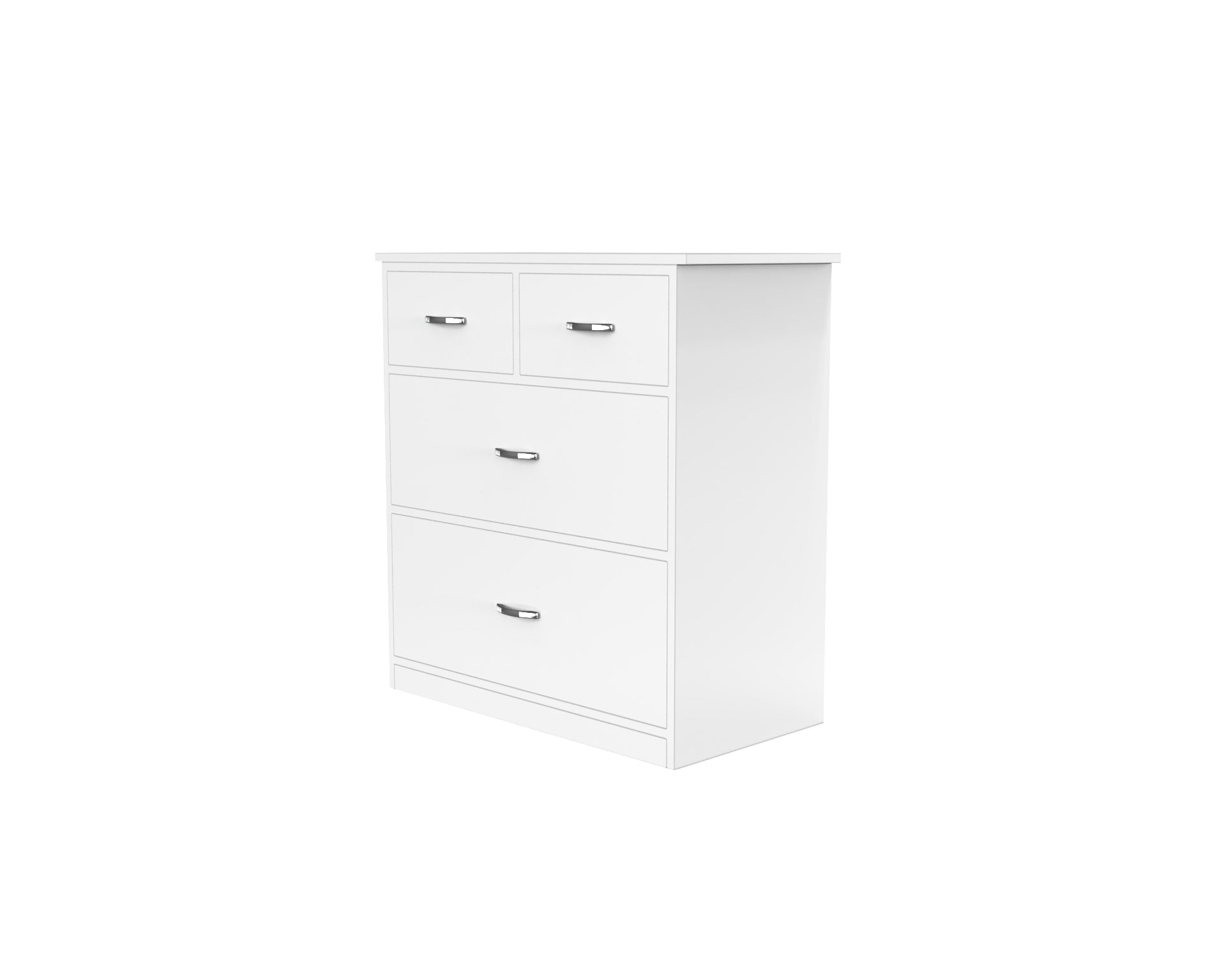 Dynasty Chest with 4 Drawers - (Frosty white) - Neehv Home