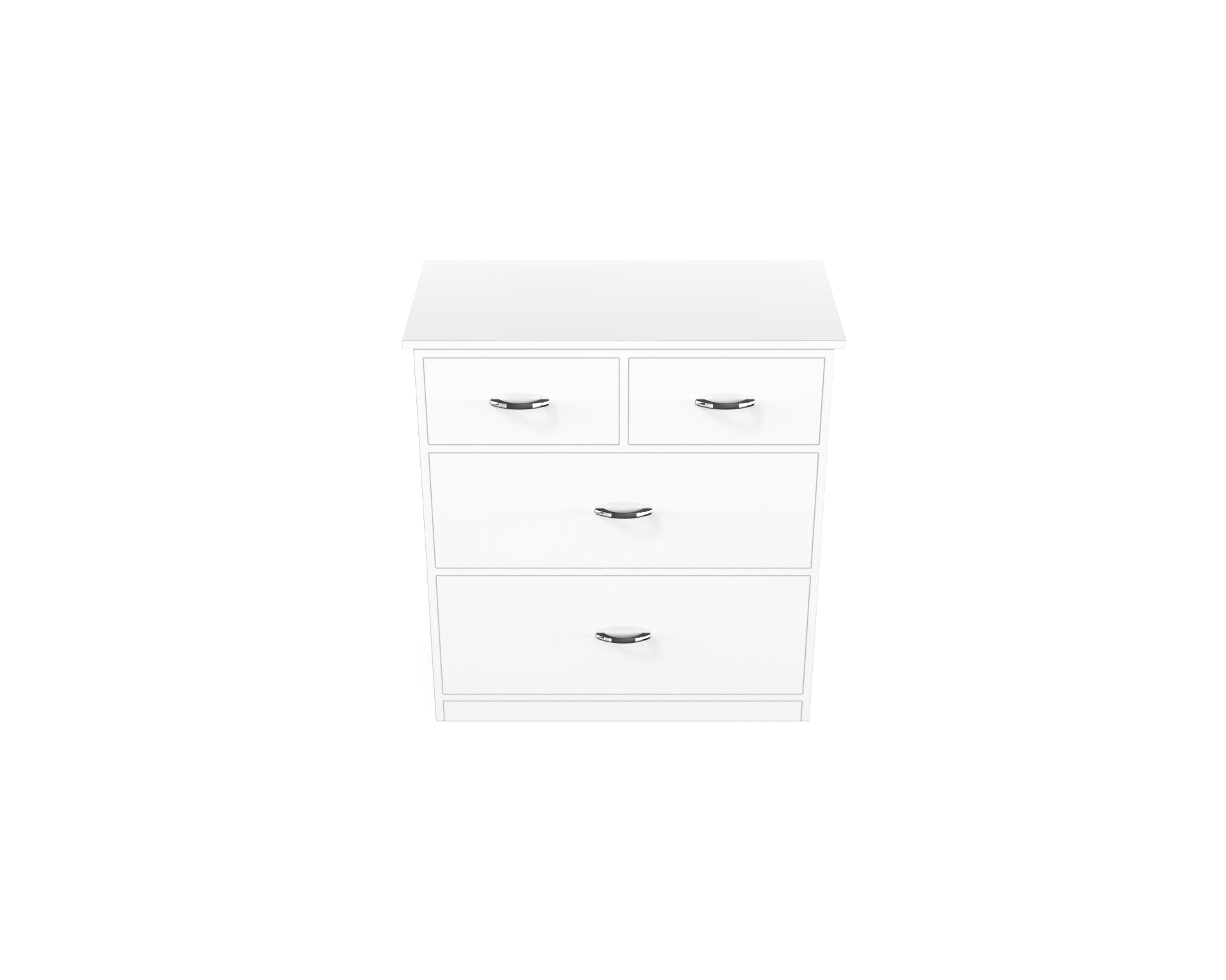 Dynasty Chest with 4 Drawers - (Frosty white) - Neehv Home