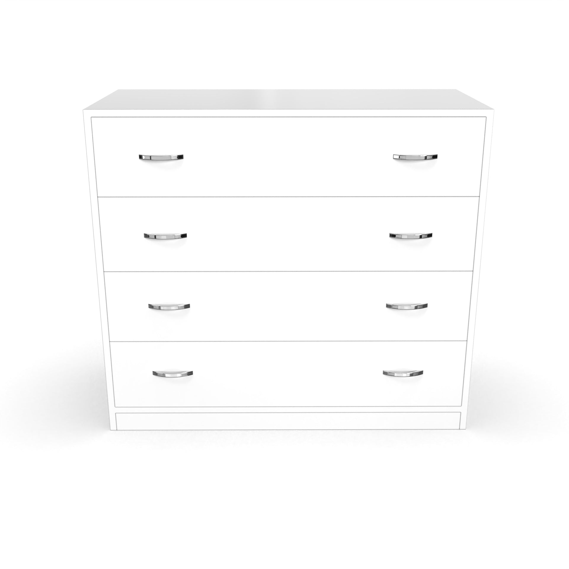 Bliss Chest with 4 Drawers (3') - Frosty White - Neehv Home