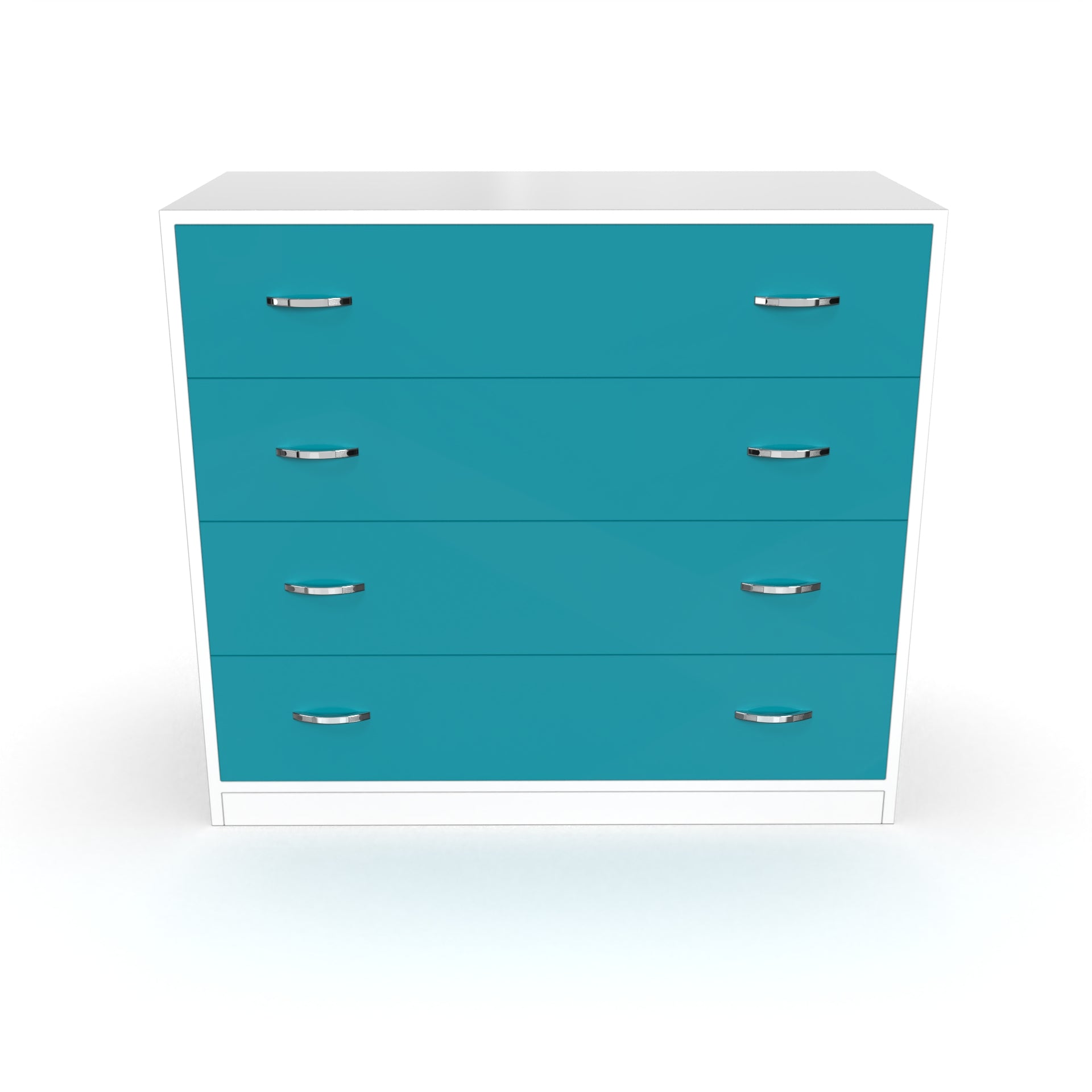 Bliss Chest with 4 Drawers (3') - Caribe and Frosty White - Neehv Home