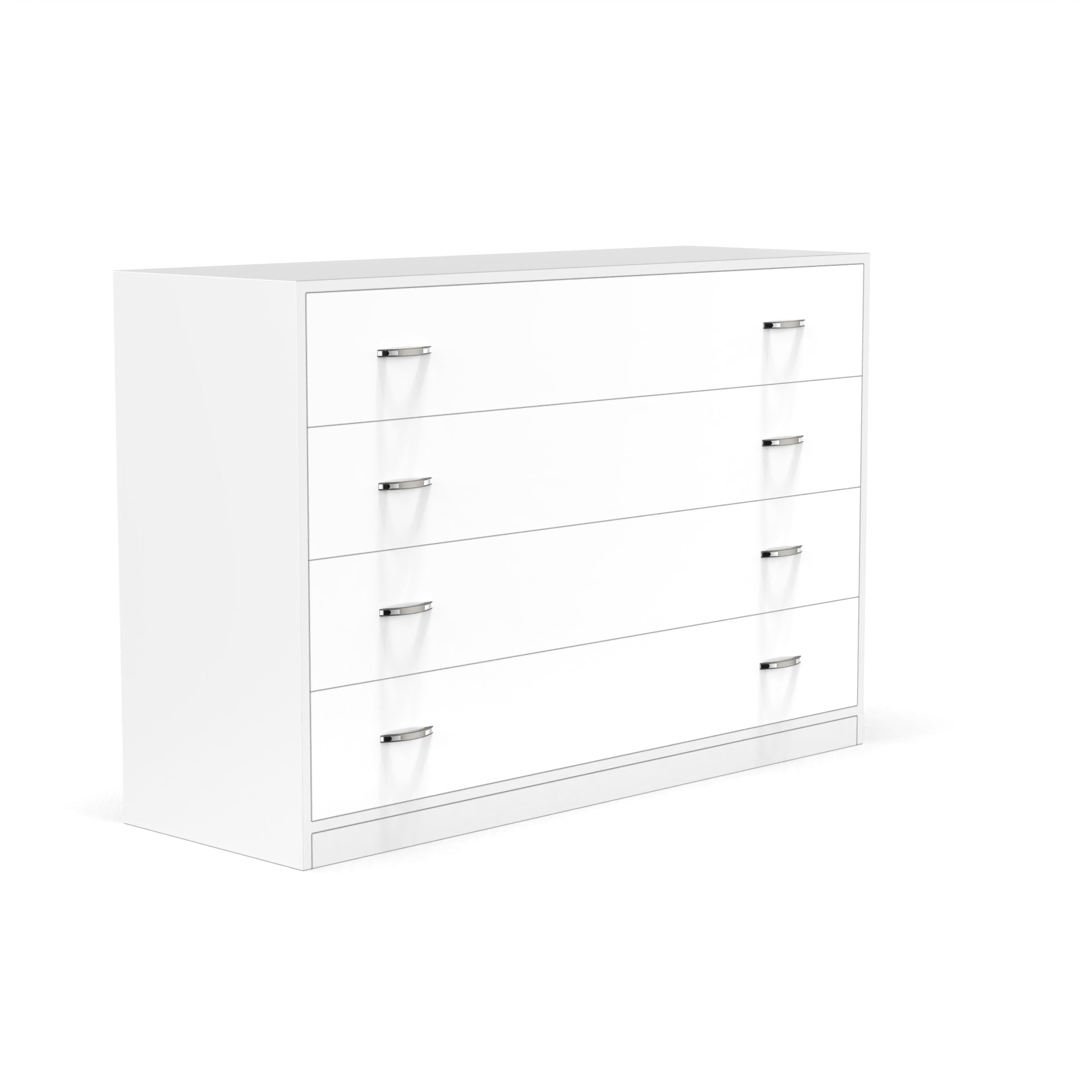 Bliss Chest with 4 Drawers (4') - Frosty White - Neehv Home