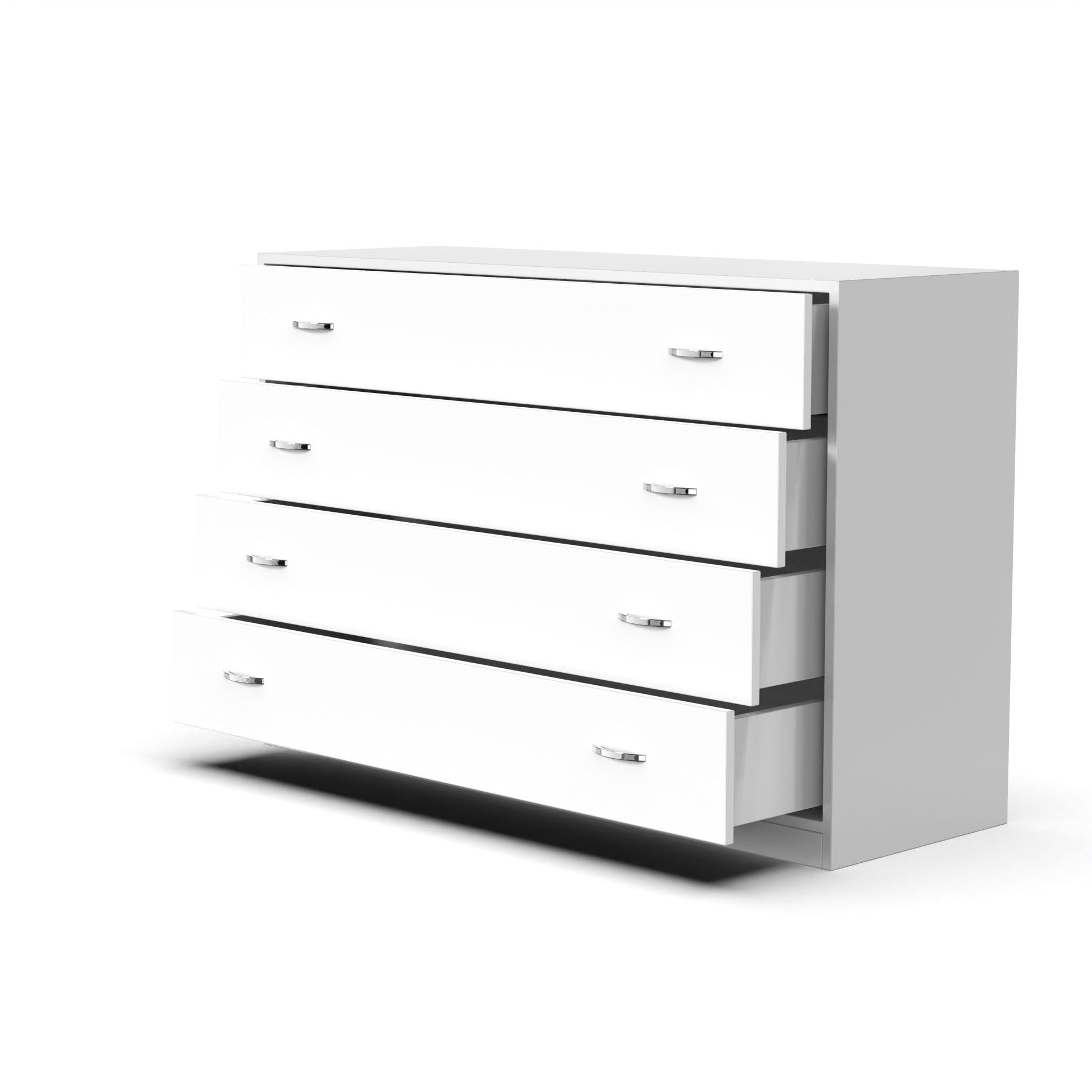 Bliss Chest with 4 Drawers (4') - Frosty White - Neehv Home