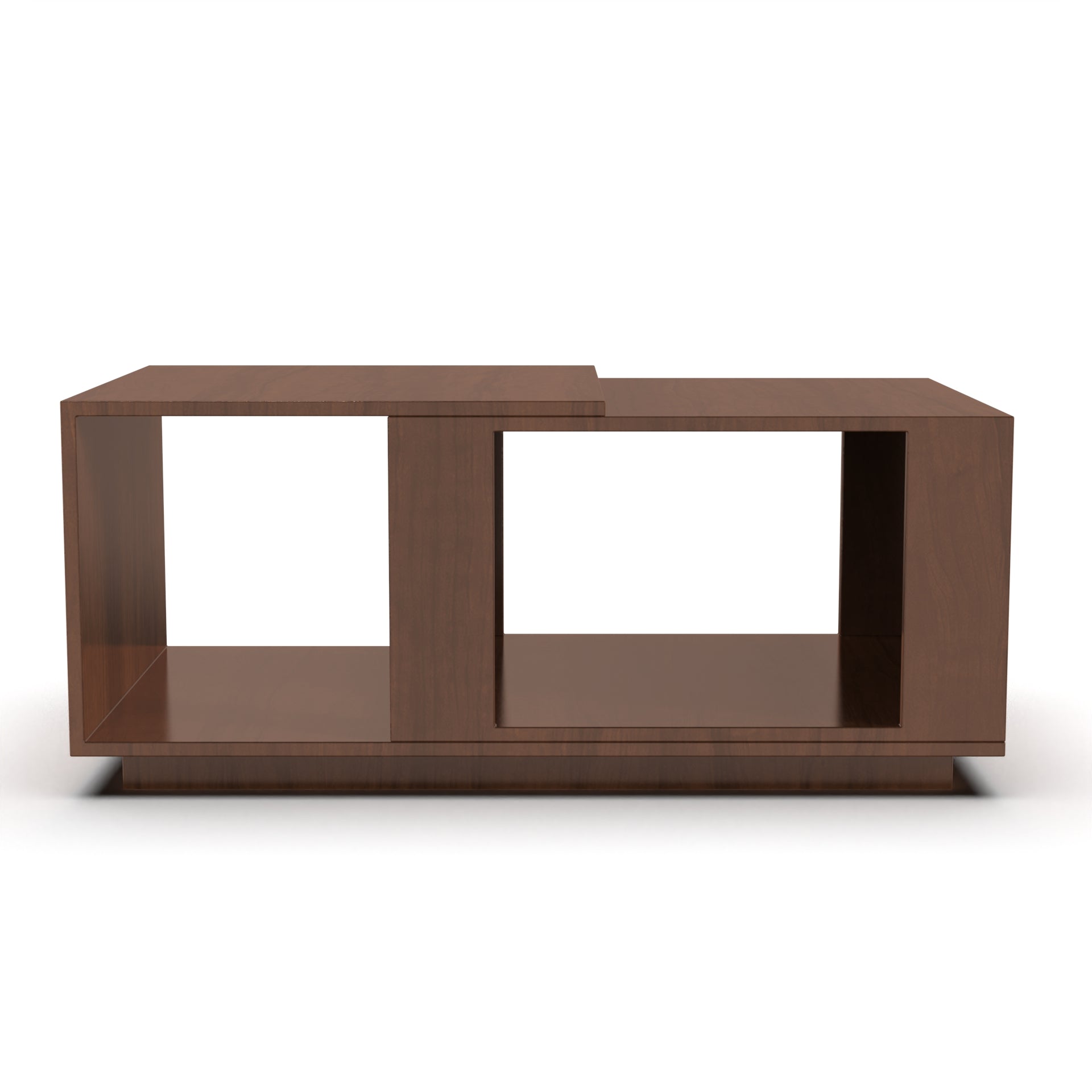 Iris Coffee Table with Open Storage - Brazilian Walnut - Neehv Home