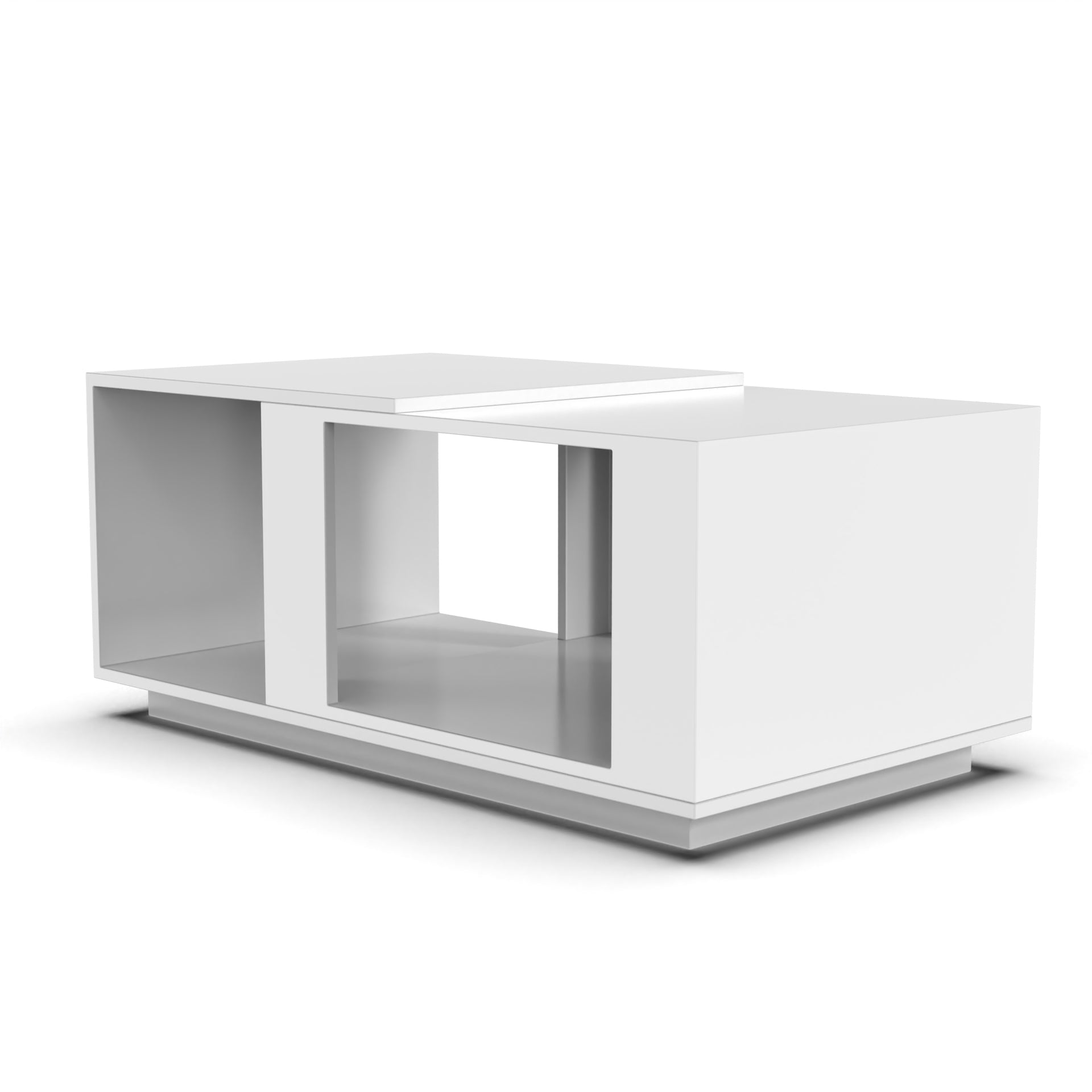 Iris Coffee Table with Open Storage - Frosty White - Neehv Home