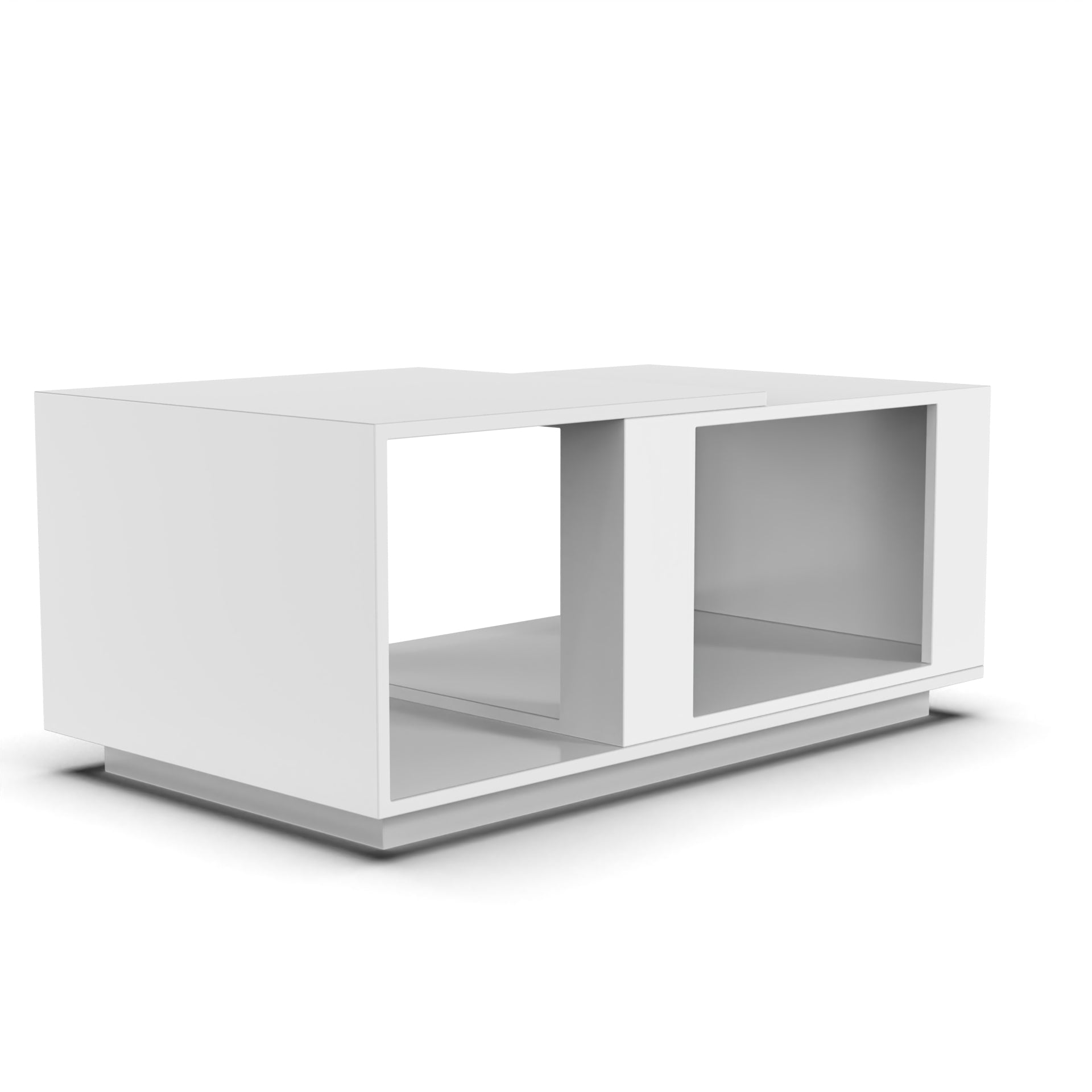 Iris Coffee Table with Open Storage - Frosty White - Neehv Home