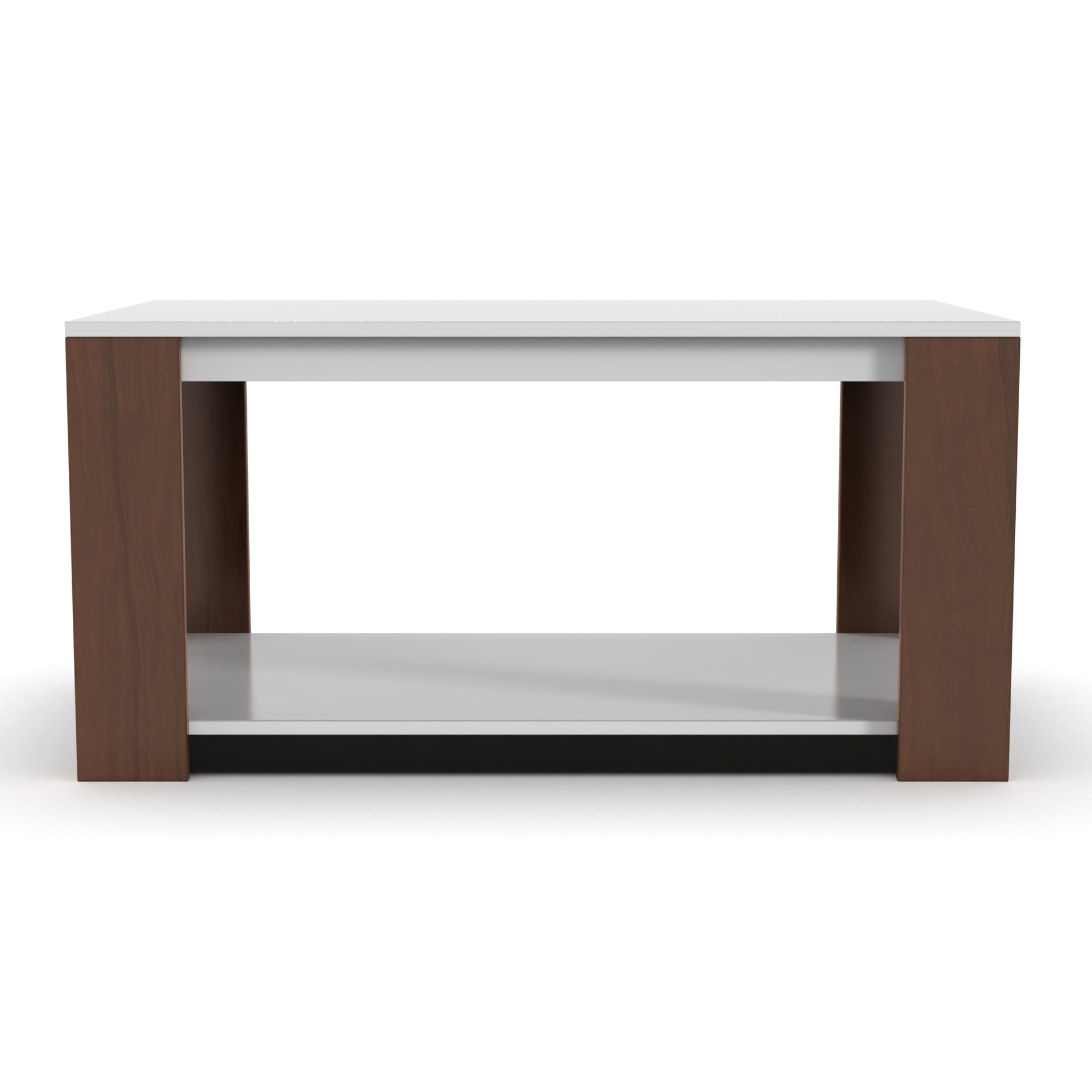 Jubilee Rectangular Center Table - Brazilian Walnut and Frosty White - Neehv Home