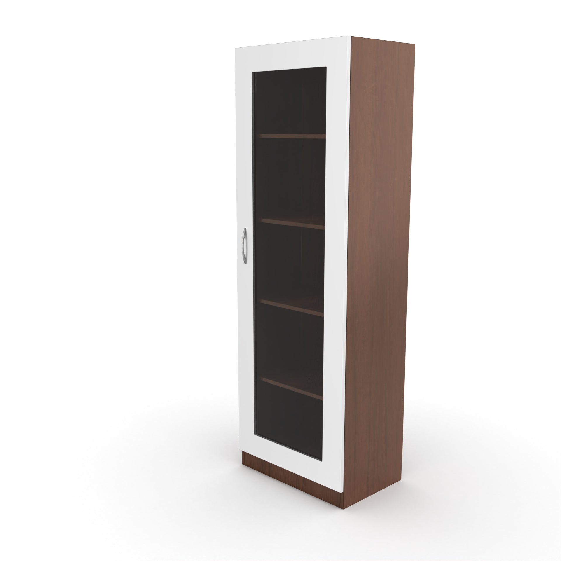 Rose Bookshelf with Door - Brazilian walnut and Frosty white - Neehv Home