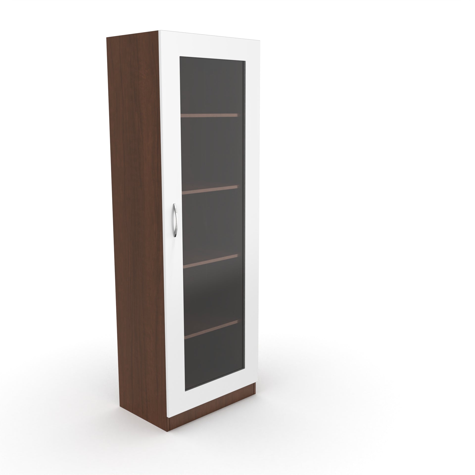 Rose Bookshelf with Door - Brazilian walnut and Frosty white - Neehv Home