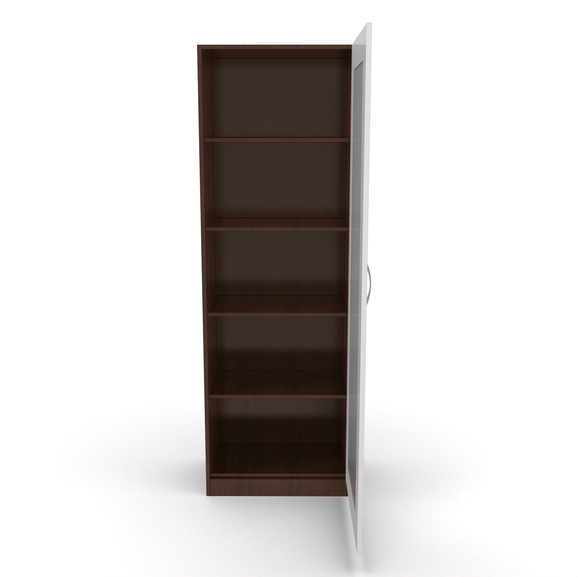 Rose Bookshelf with Door - Brazilian walnut and Frosty white - Neehv Home