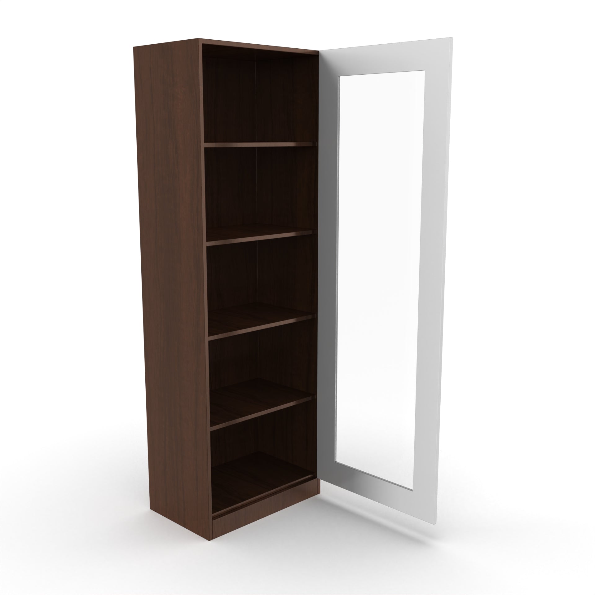 Rose Bookshelf with Door - Brazilian walnut and Frosty white - Neehv Home