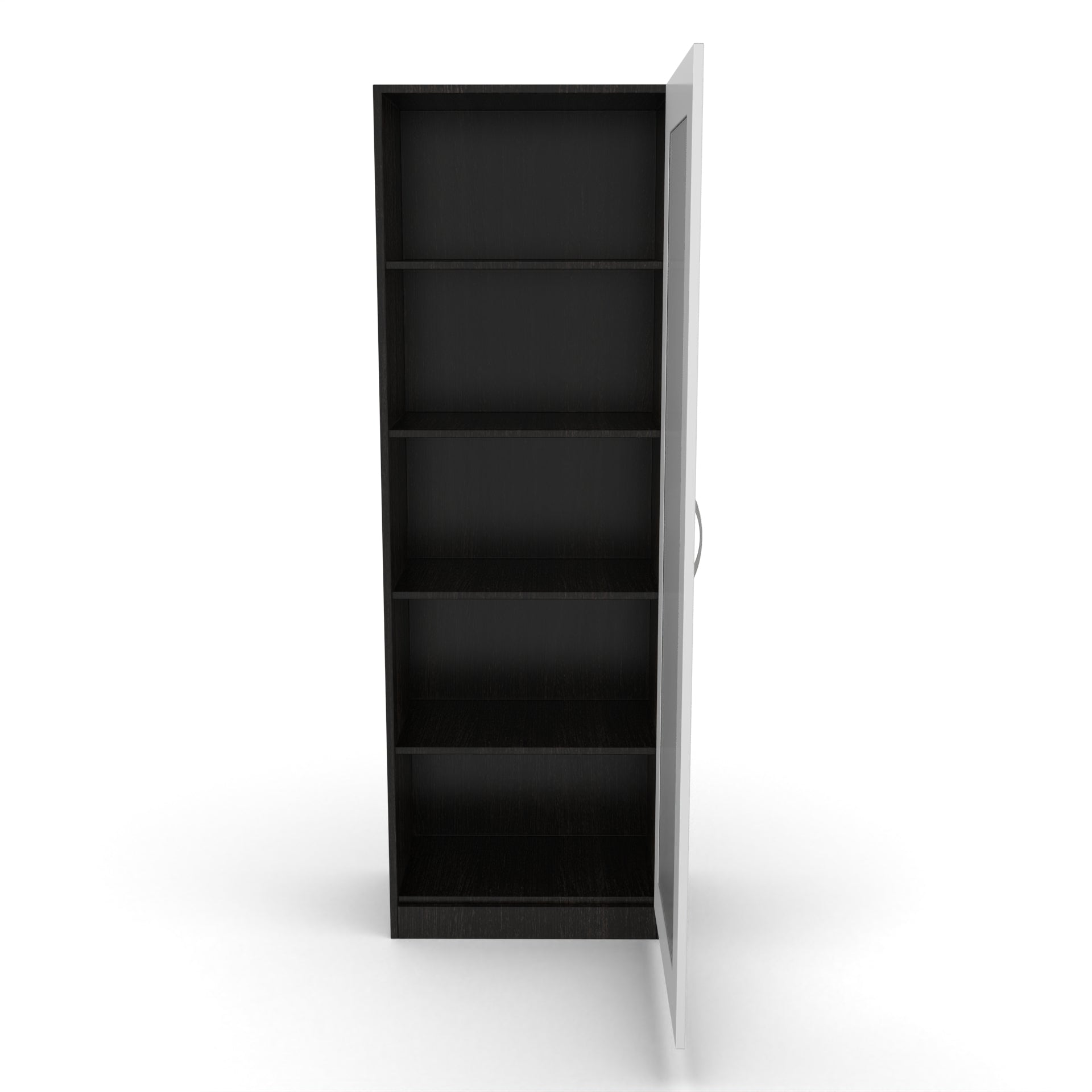 Rose Bookshelf with Door - Wenge and Frosty White - Neehv Home