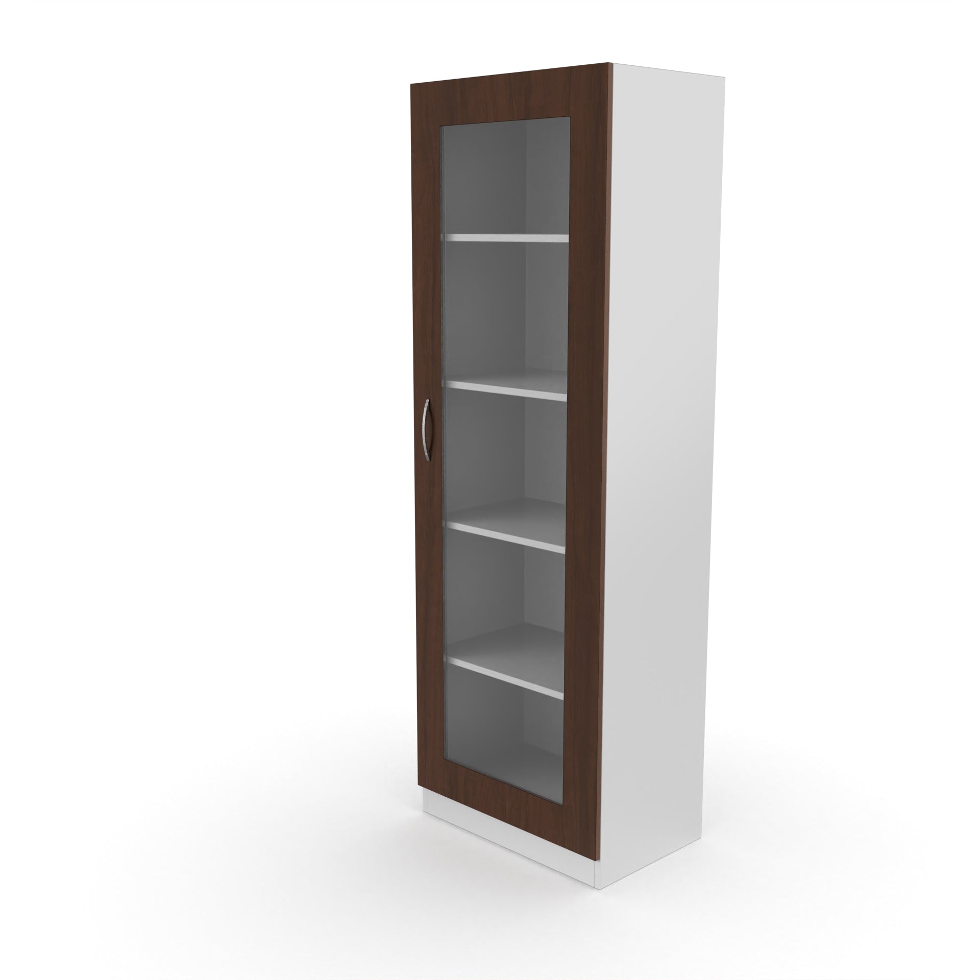 Rose Bookshelf with Door - Brazilian walnut and Frosty white - Neehv Home