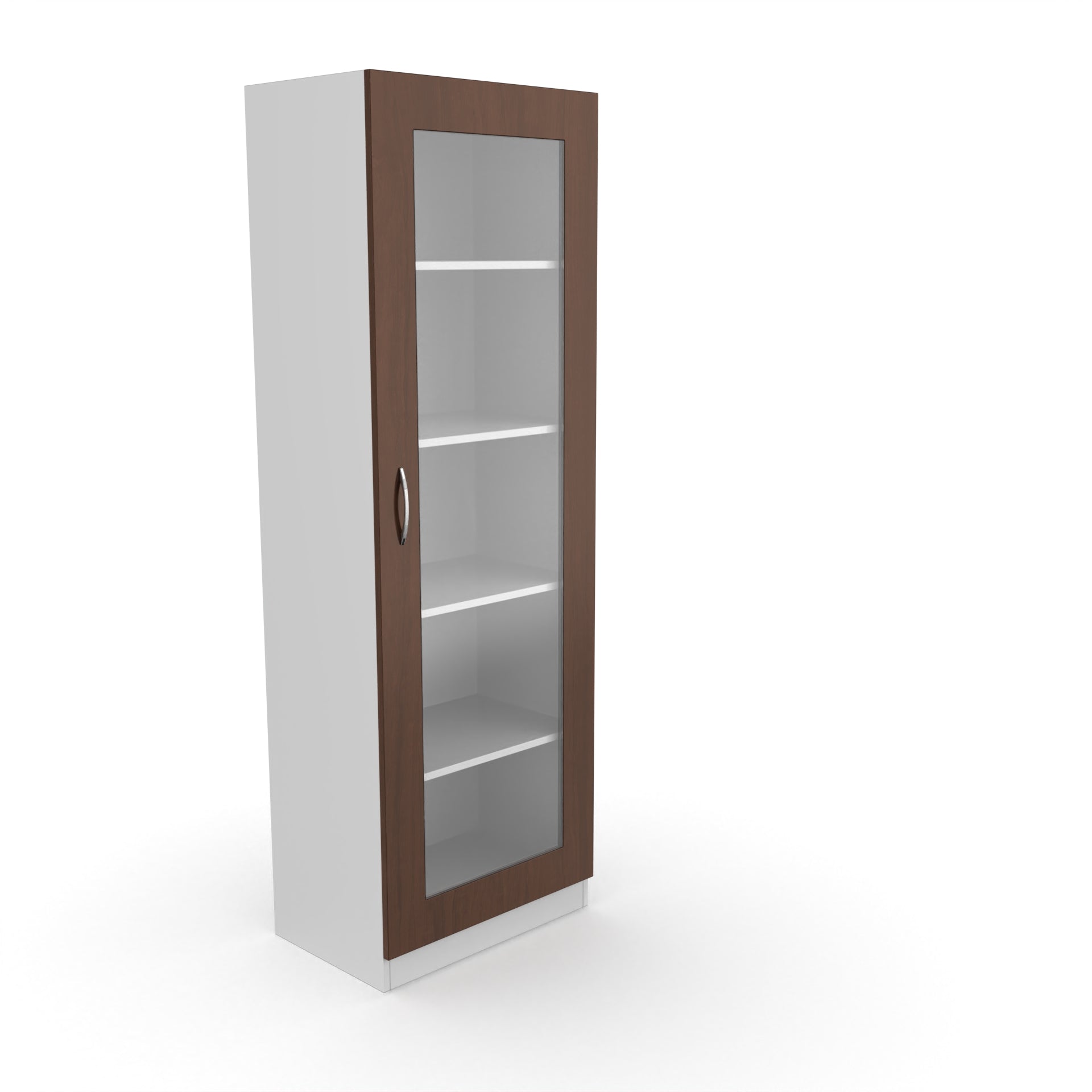 Rose Bookshelf with Door - Brazilian walnut and Frosty white - Neehv Home