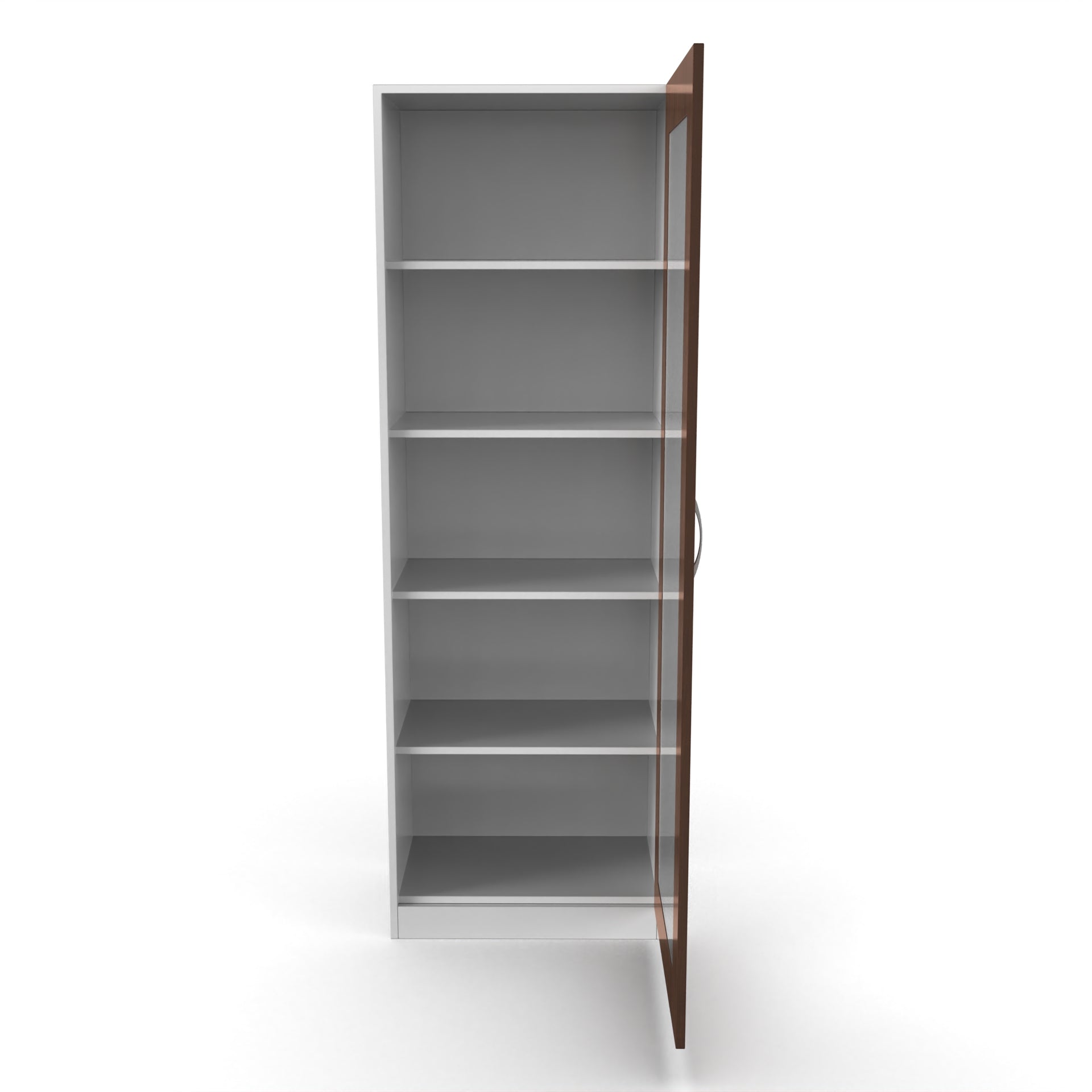 Rose Bookshelf with Door - Brazilian walnut and Frosty white - Neehv Home