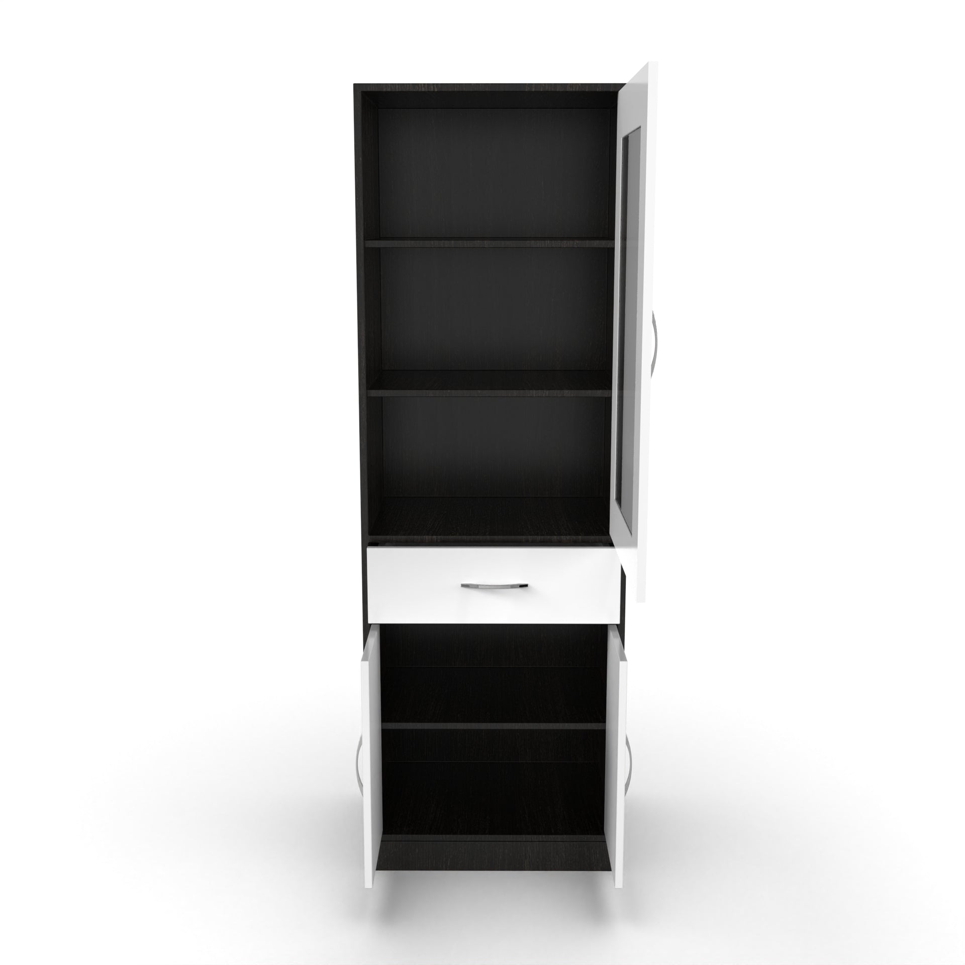 Finn Wooden Bookshelf - Wenge and Frosty White - Neehv Home