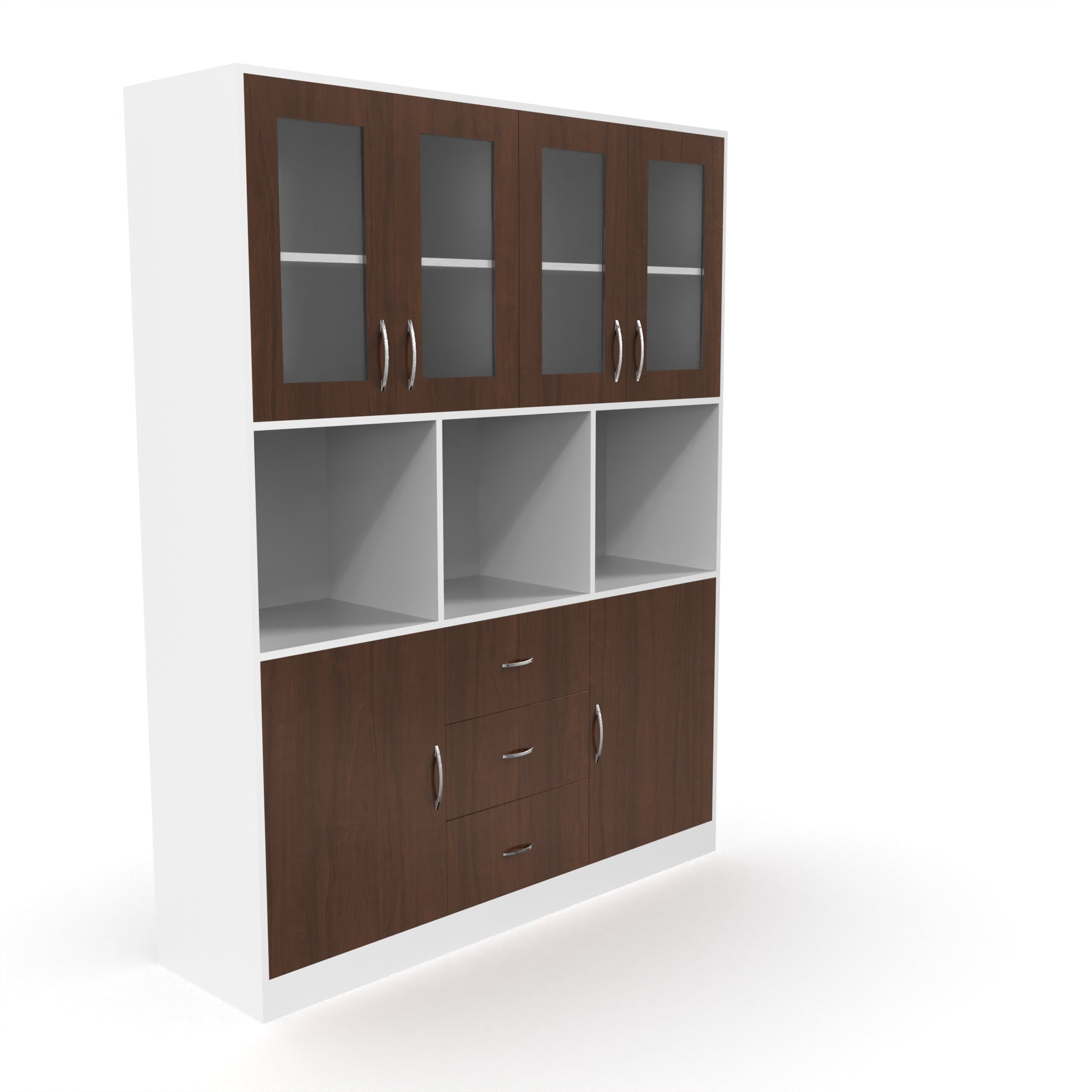 Nora Crockery Cabinet - Brazilian walnut and Frosty white - Neehv Home