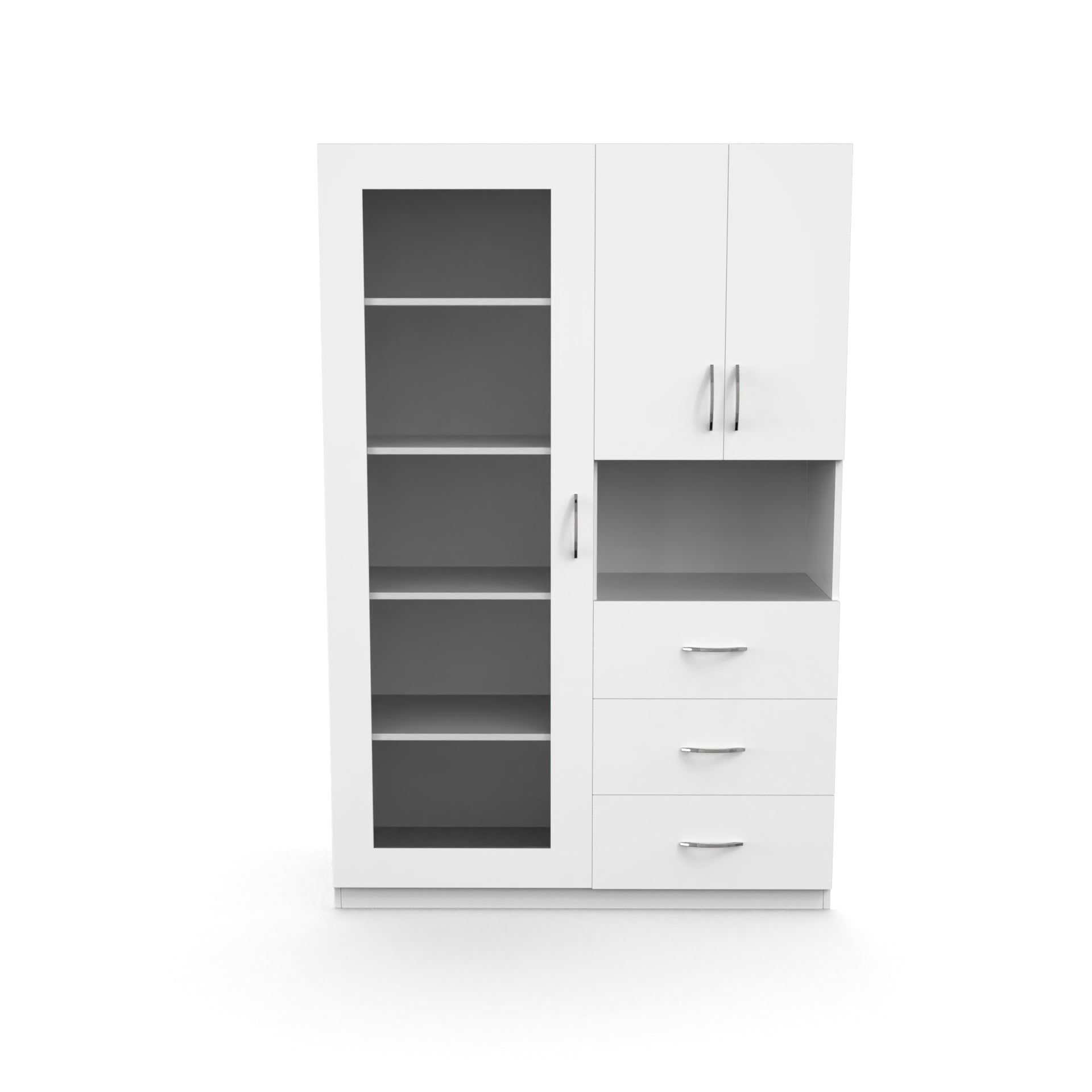 Olivia Bookshelf with Door - Frosty white - Neehv Home