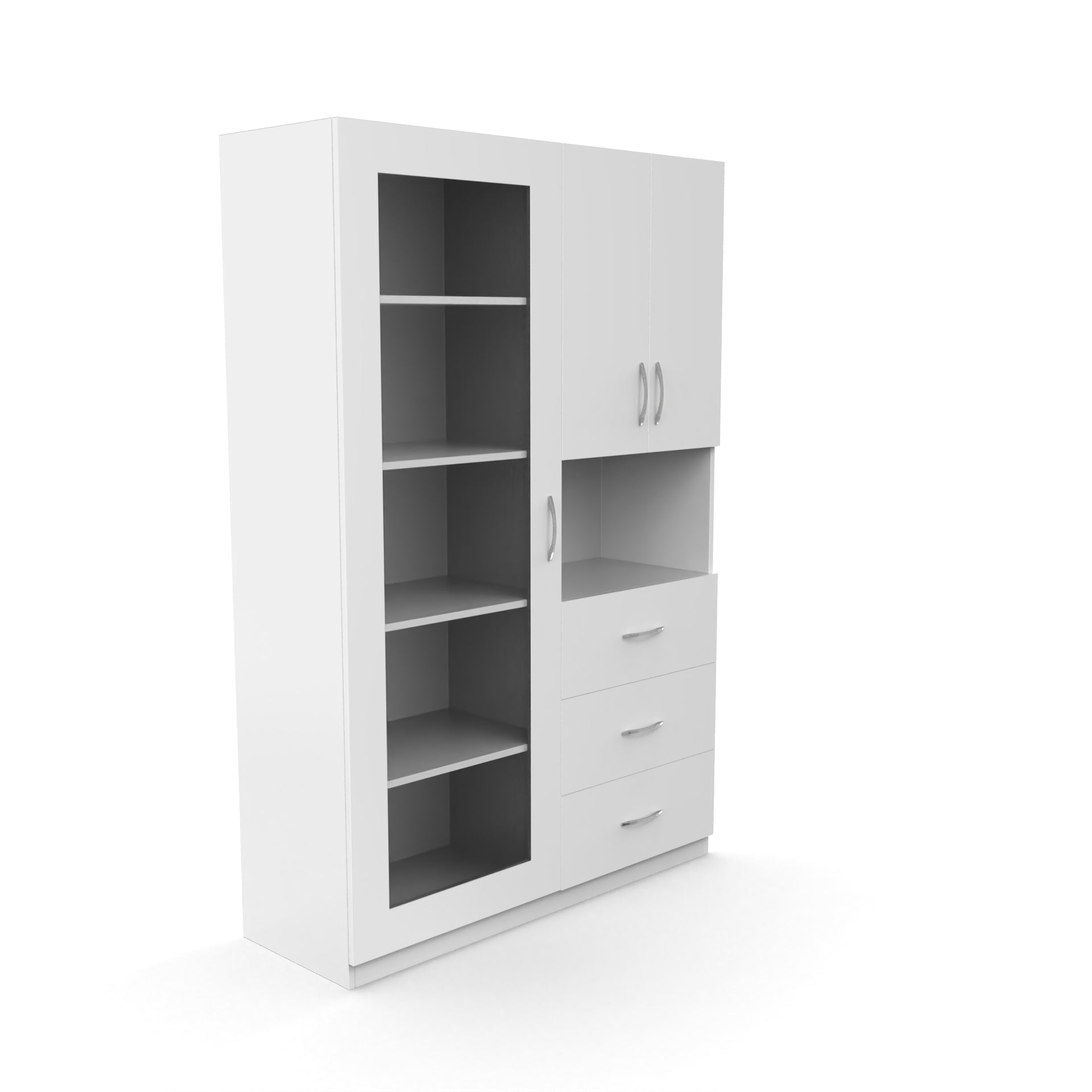 Olivia Bookshelf with Door - Frosty white - Neehv Home