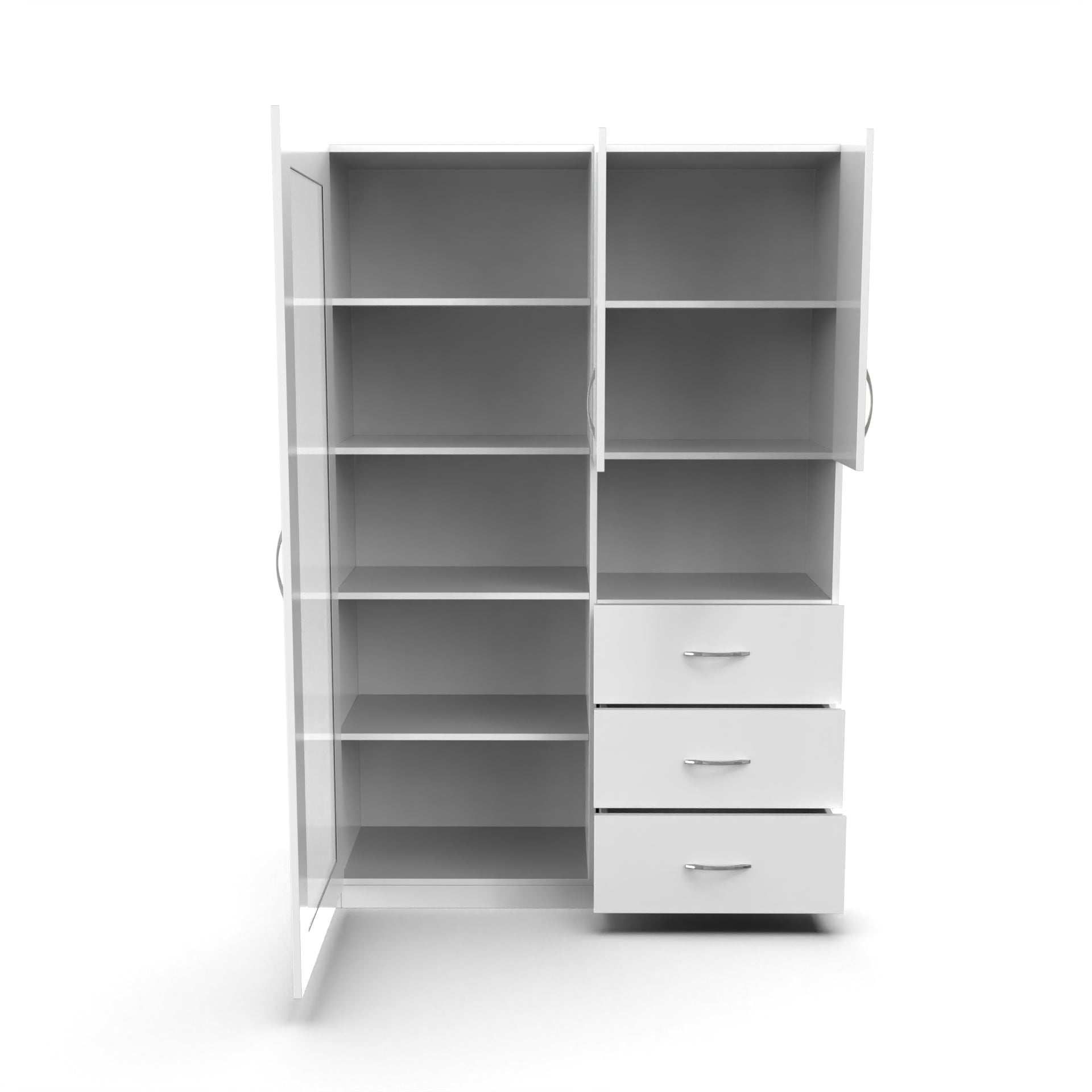 Olivia Bookshelf with Door - Frosty white - Neehv Home