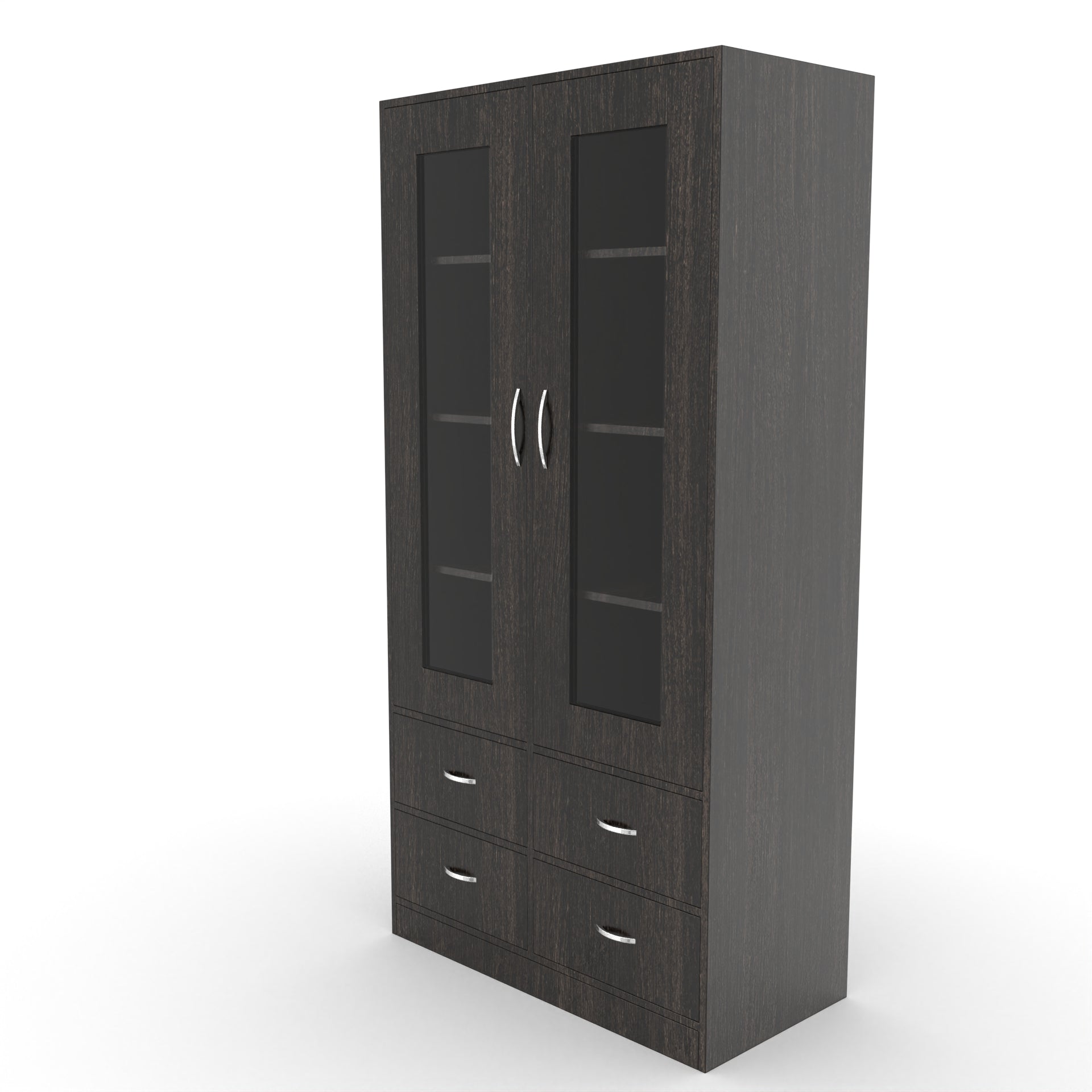 Mia Bookshelf With Door and Drawers - Wenge - Neehv Home