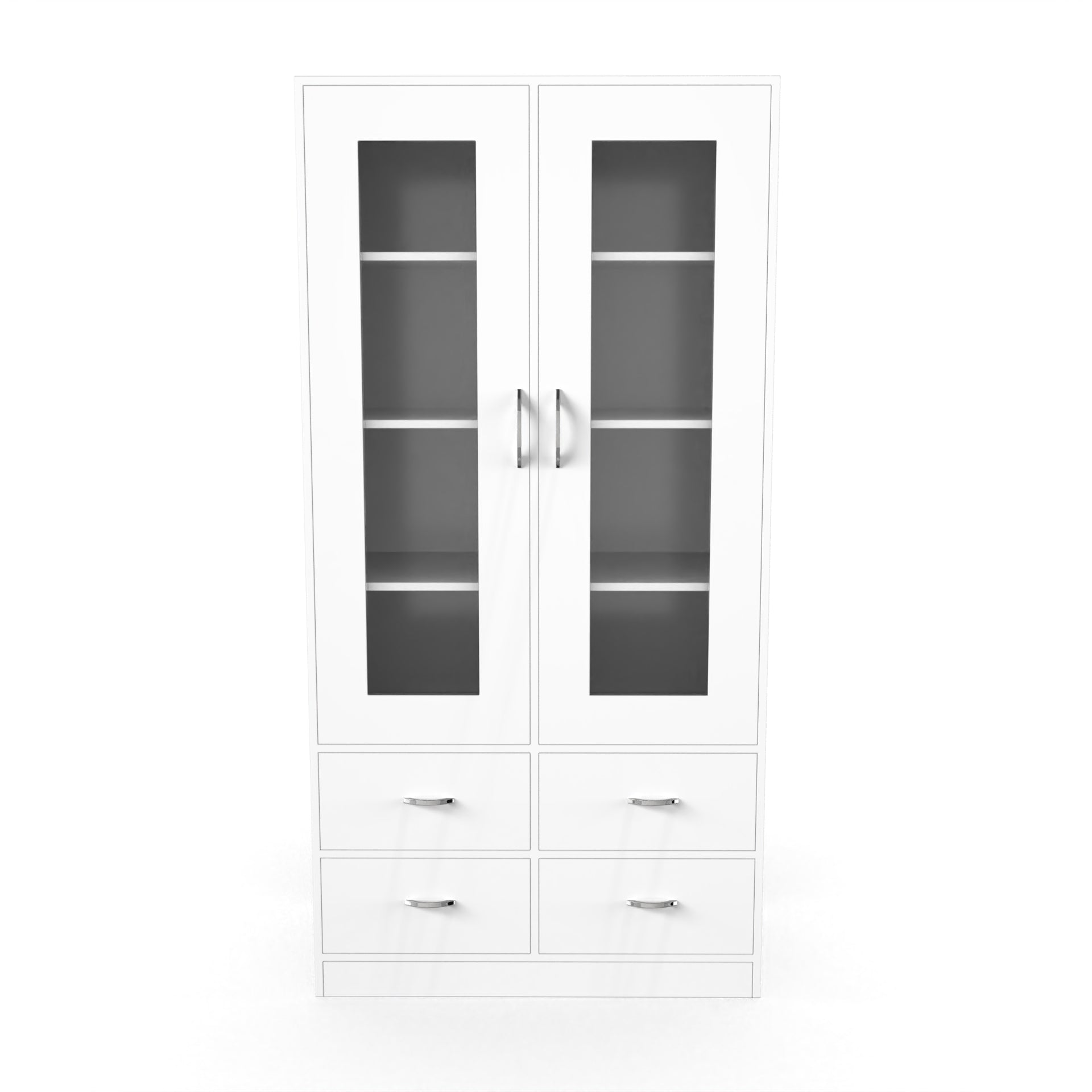 Mia Bookshelf With Door and Drawers - Frosty white - Neehv Home