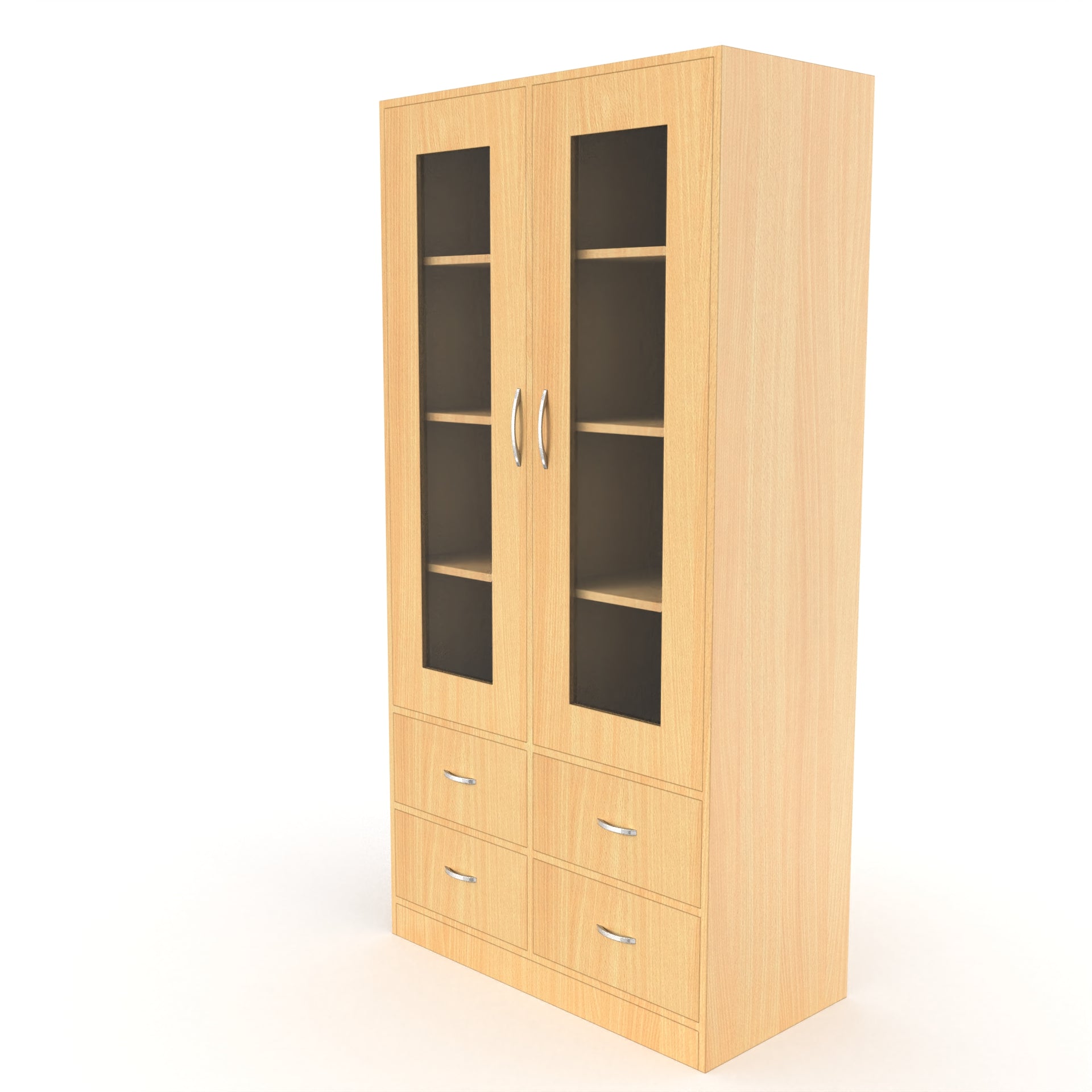 Mia Bookshelf With Door and Drawers - Bavarian beech - Neehv Home