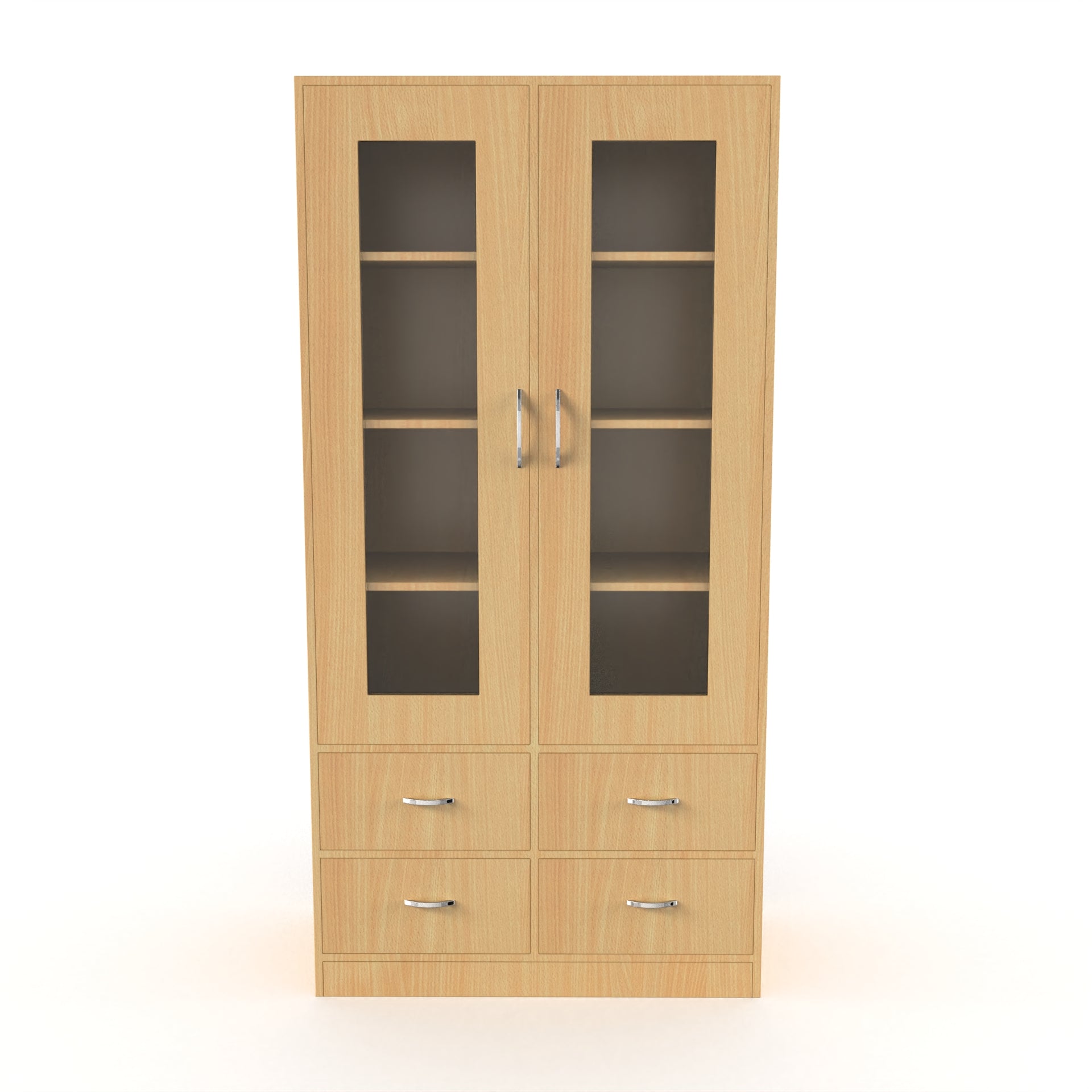 Mia Bookshelf With Door and Drawers - Bavarian beech - Neehv Home