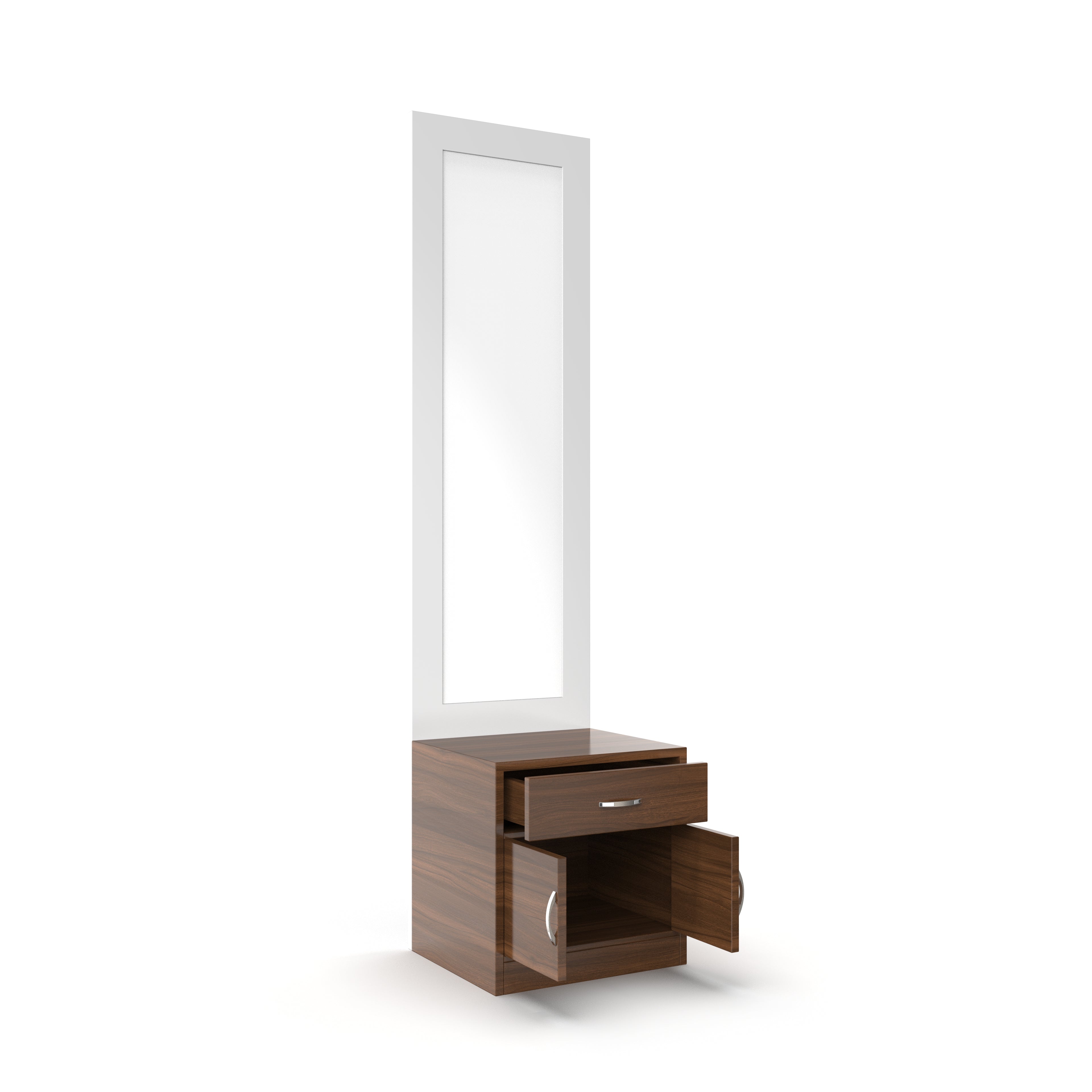 Blossom Dressing Table with Storage - Classic Walnut and Frosty white - Neehv Home