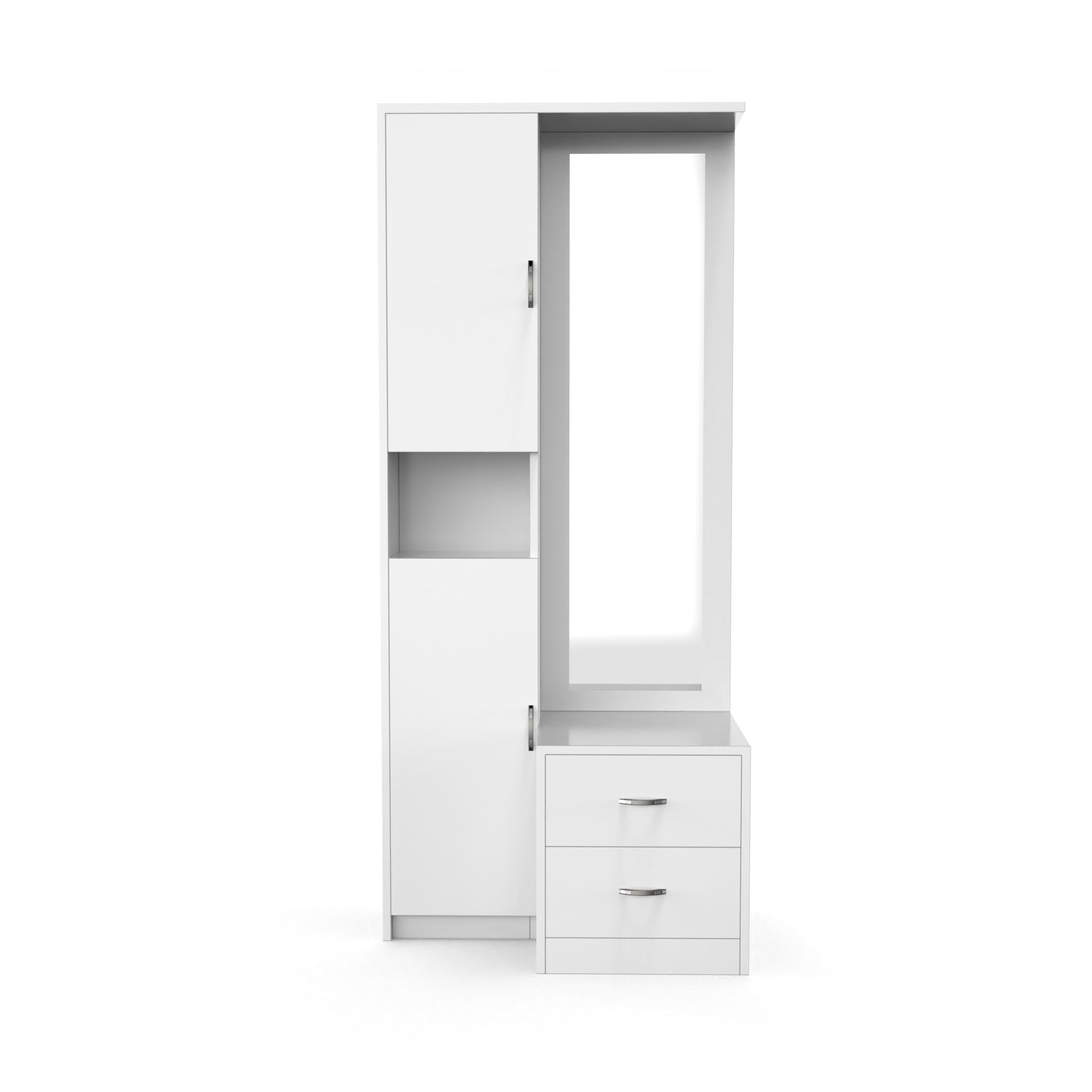 Daisy Dressing Table with Storage Cabinets - Frosty white - Neehv Home