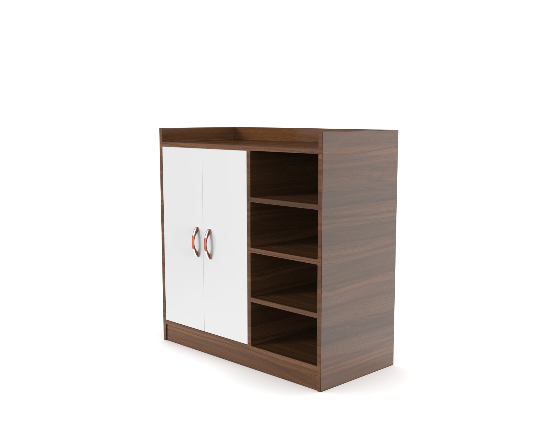 Toeto Wooden Shoe Rack - Classic Walnut and Frosty white - Neehv Home