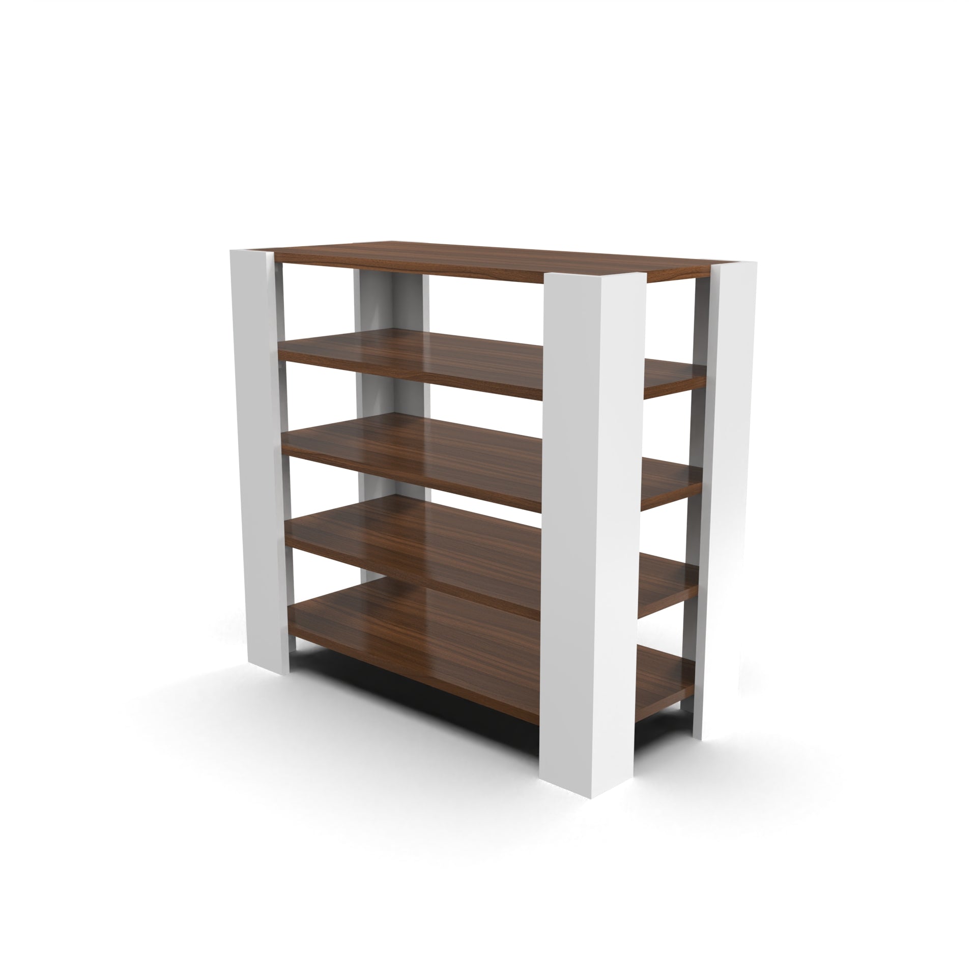 Lucid Shoe Rack - Classic Walnut and Frosty white | Neehv Home Furniture