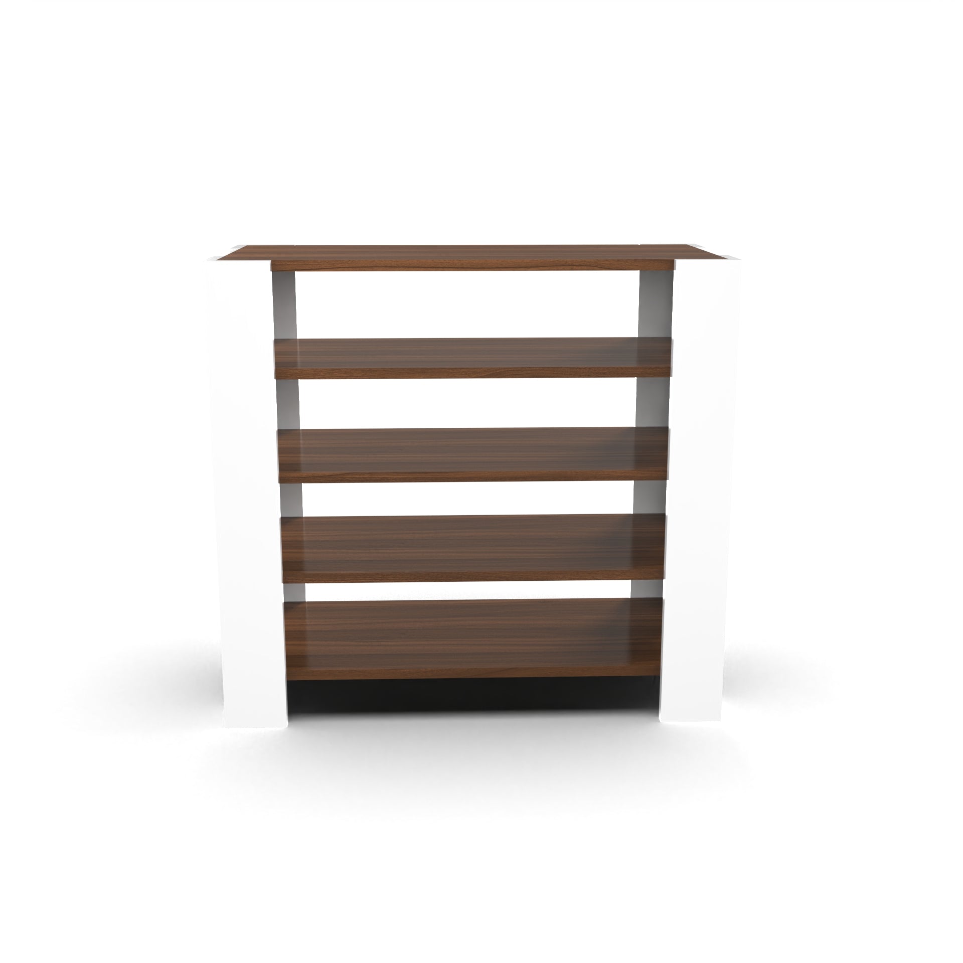Lucid Shoe Rack - Classic Walnut and Frosty white | Neehv Home Furniture