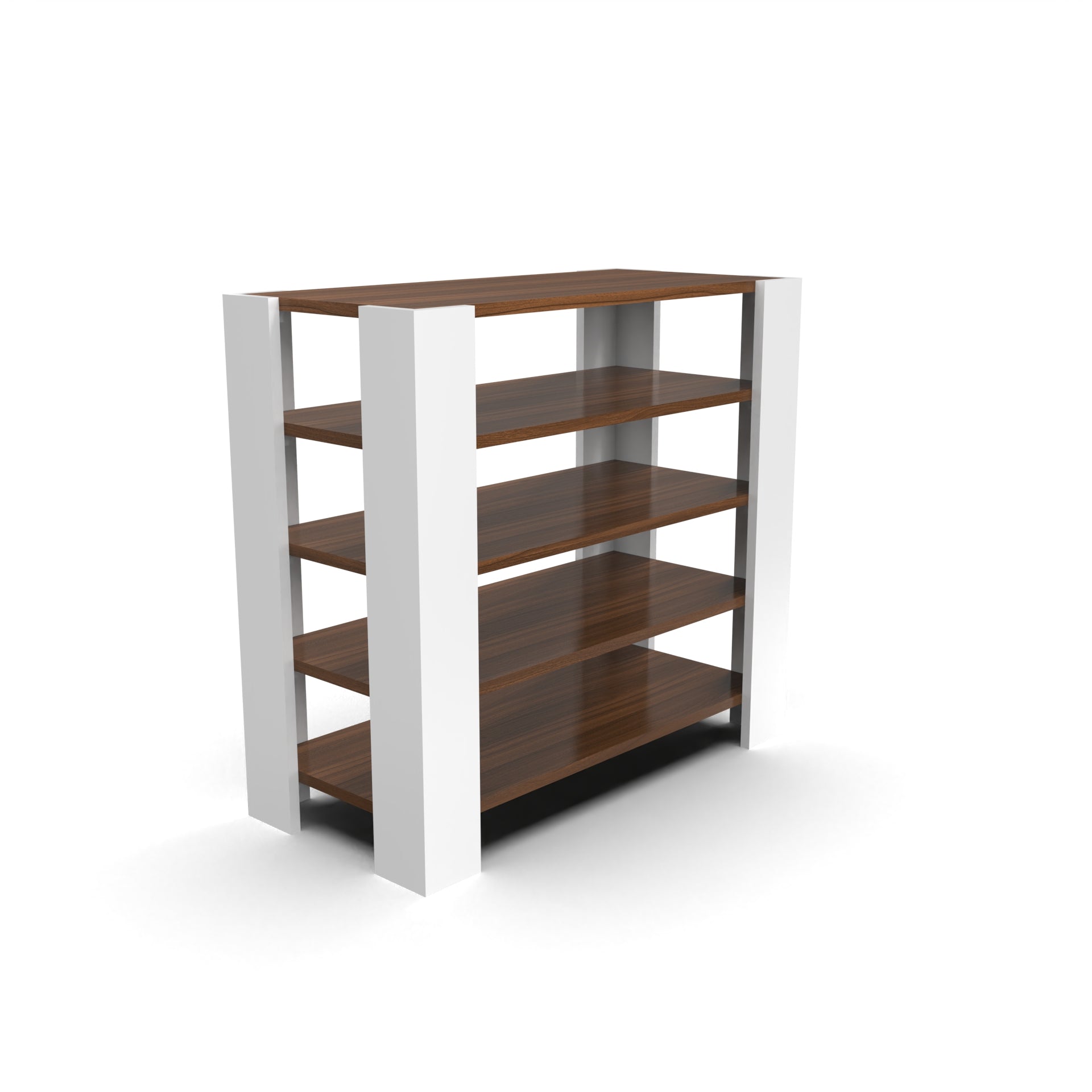 Lucid Shoe Rack - Classic Walnut and Frosty white | Neehv Home Furniture