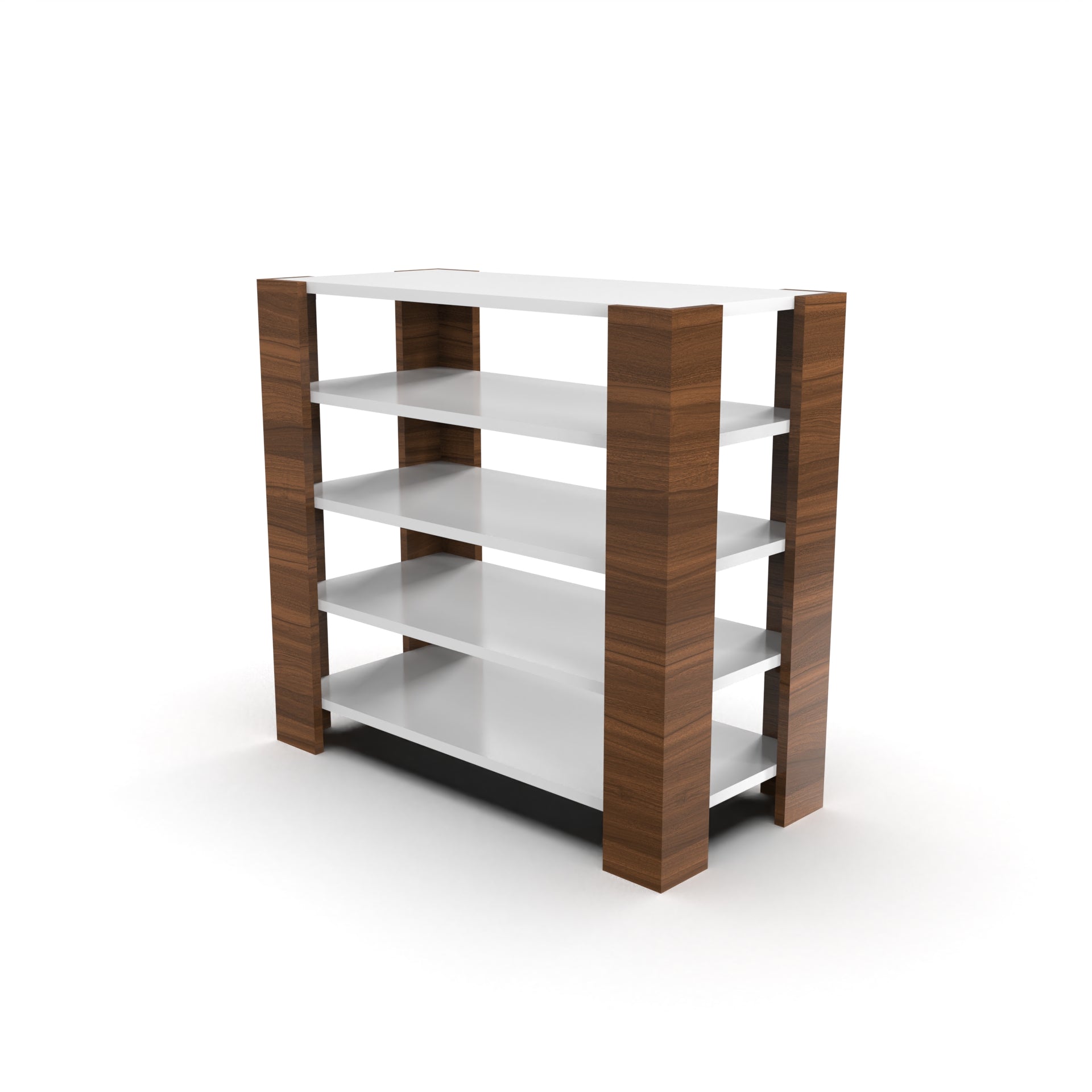 Lucid Shoe Rack - Frosty White and Classic Walnut - Neehv Home