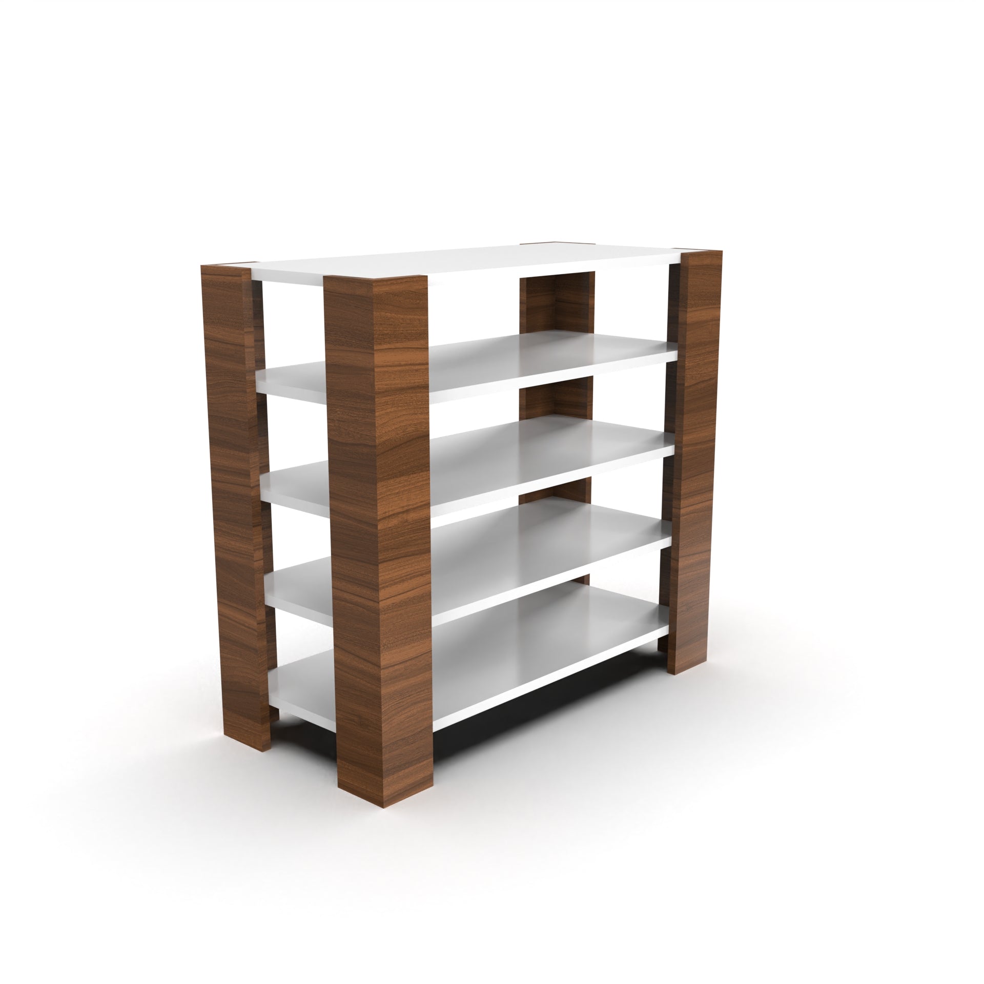 Lucid Shoe Rack - Frosty White and Classic Walnut - Neehv Home