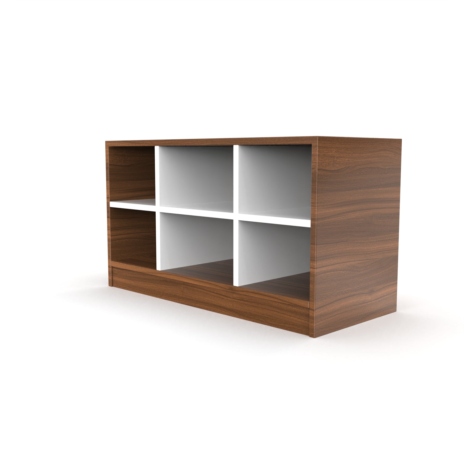 Index Shoe Rack - Classic Walnut and Frosty white - Neehv Home