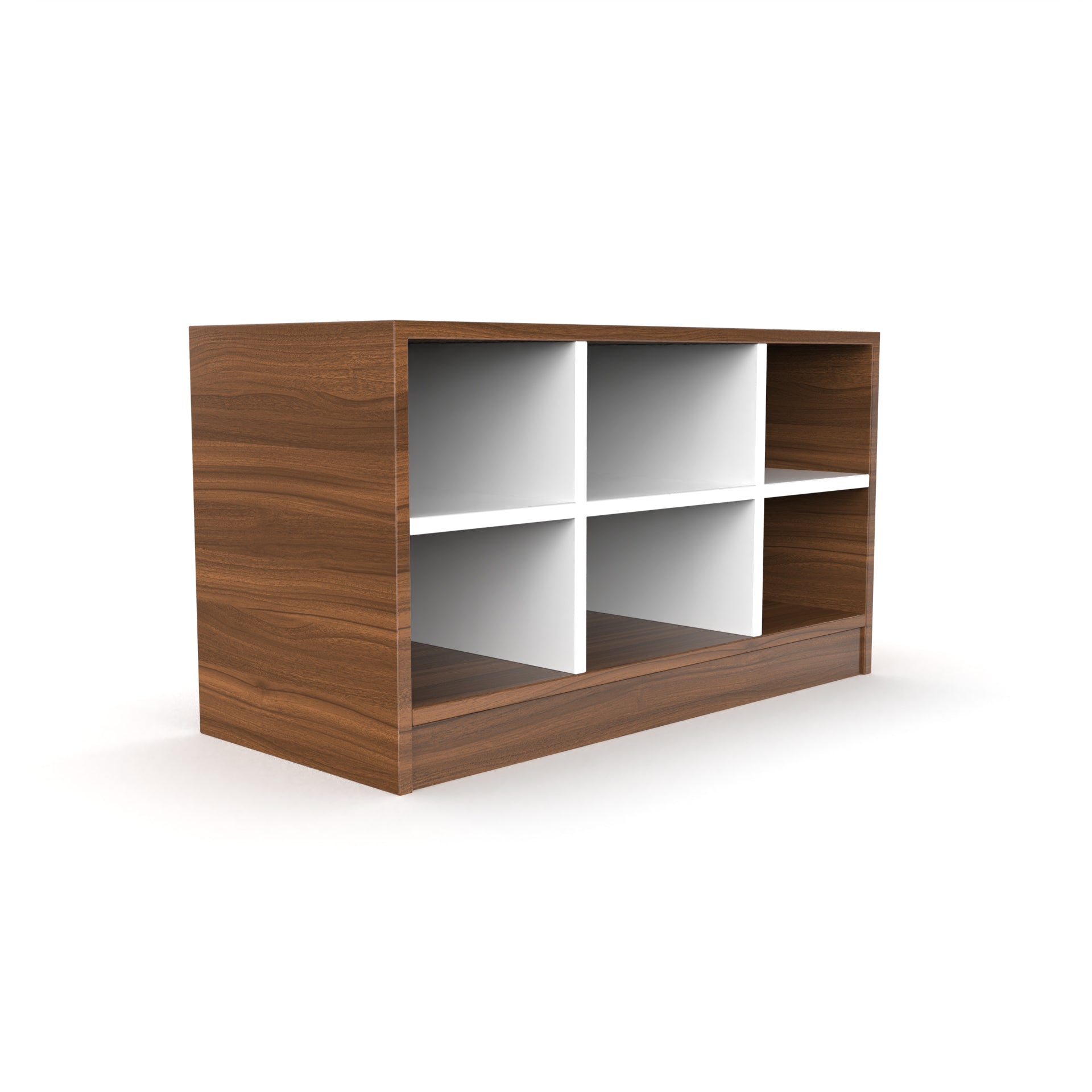 Index Shoe Rack - Classic Walnut and Frosty white - Neehv Home