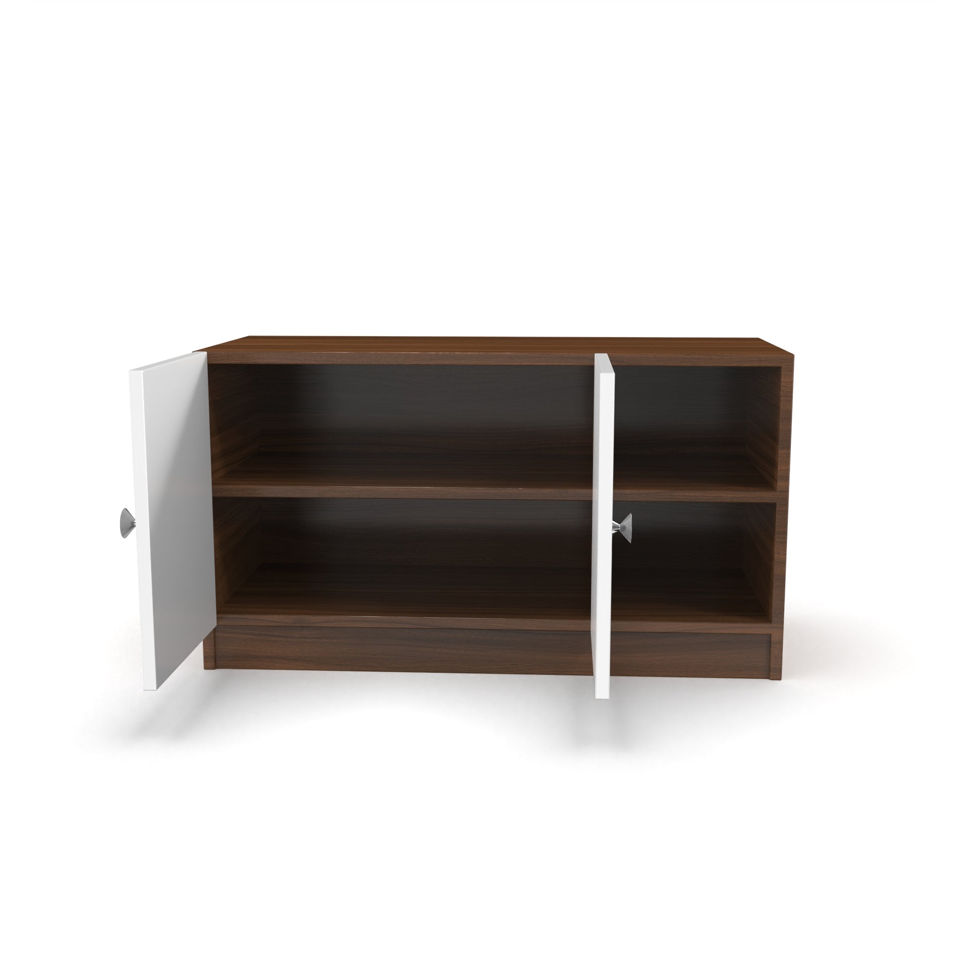 Skye Shoe Rack with Door - Classic Walnut and Frosty white - Neehv Home